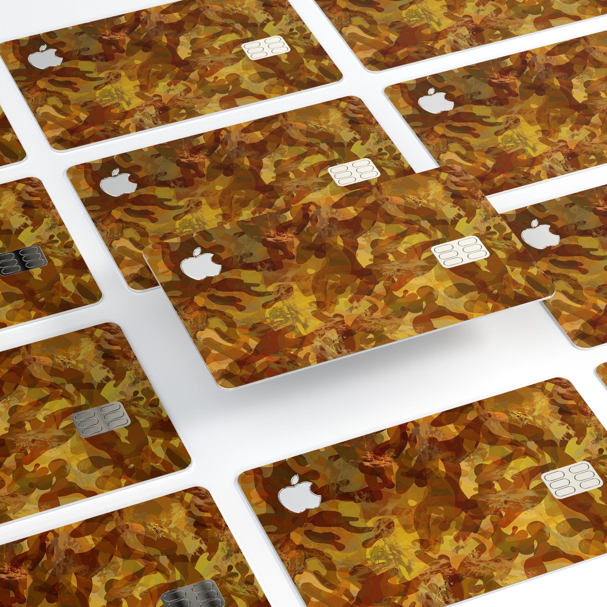 Military Jungle Camouflage V2 decal skin for Apple Card, showcasing a rugged camouflage design for protection and style.