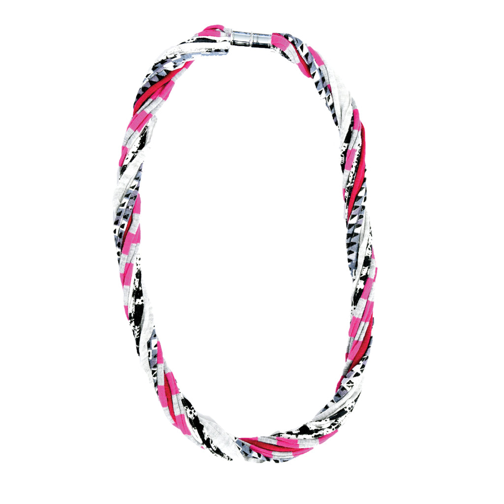 Minnie - Geo multifunctional accessory featuring a UV eco-friendly magnetic clasp, styled as a necklace and bracelet.