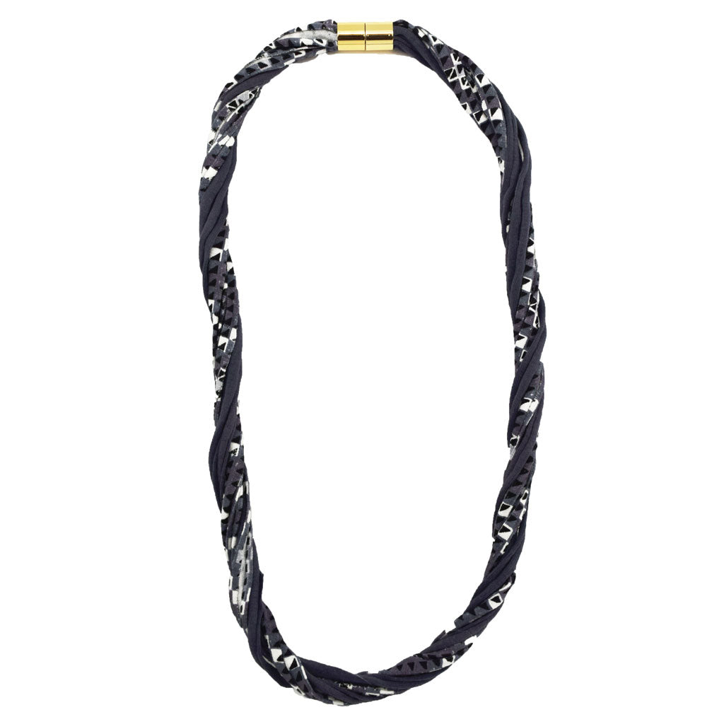 Minnie - Geo multifunctional accessory featuring a UV eco-friendly magnetic clasp, styled as a necklace and bracelet.