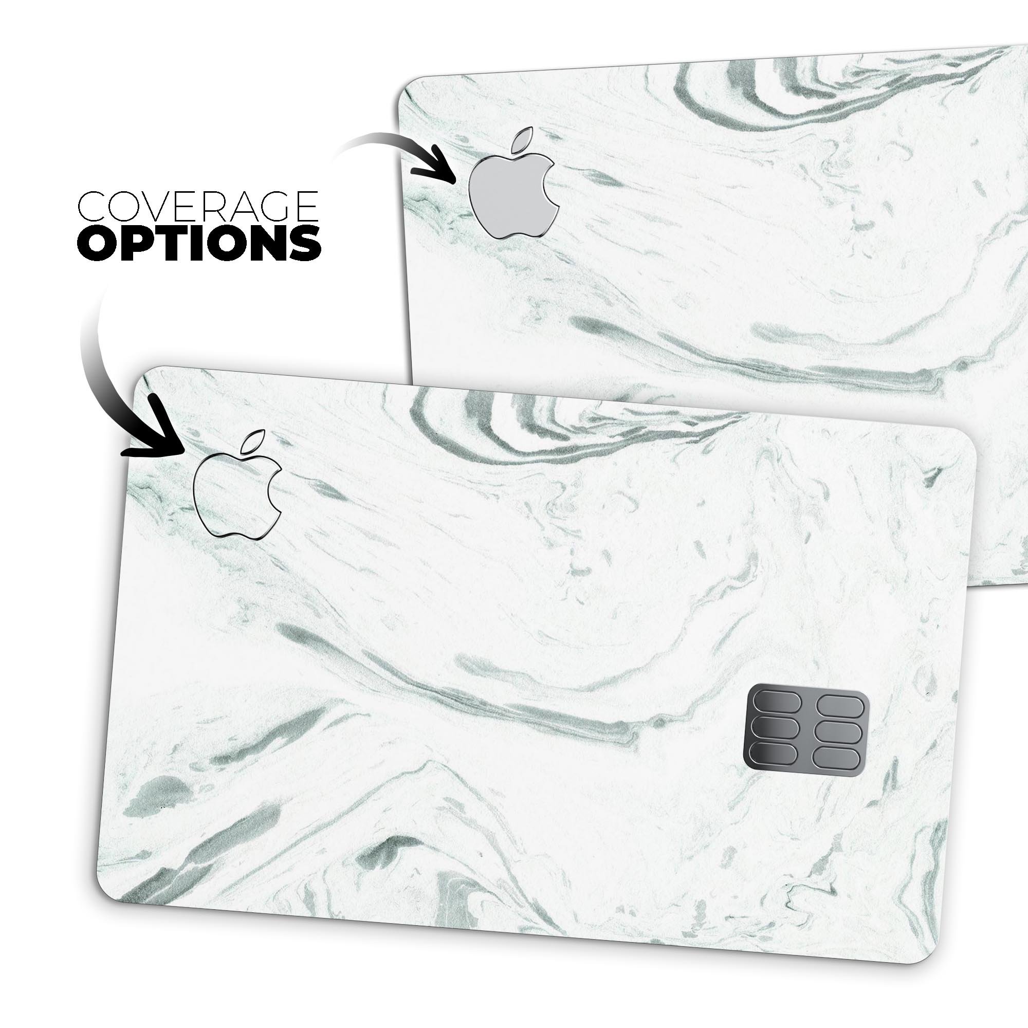 Mint 19 Textured Marble skin for Apple Card, showcasing a stylish marble design with a premium finish.