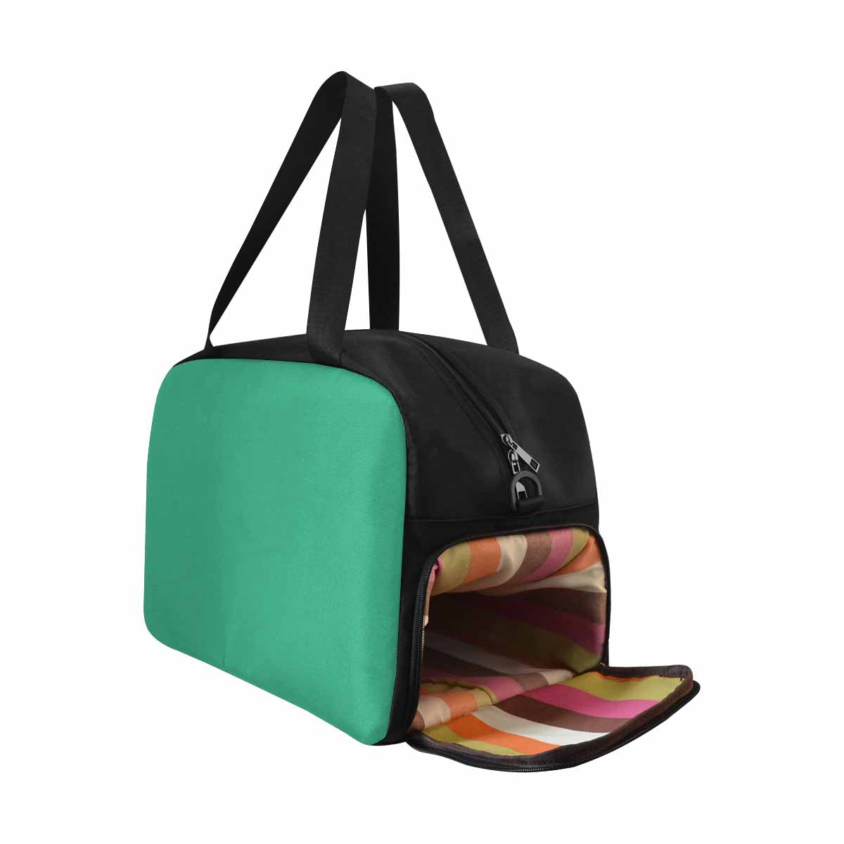 Mint Green Tote and Crossbody Travel Bag made from durable nylon, featuring spacious compartments and adjustable strap.