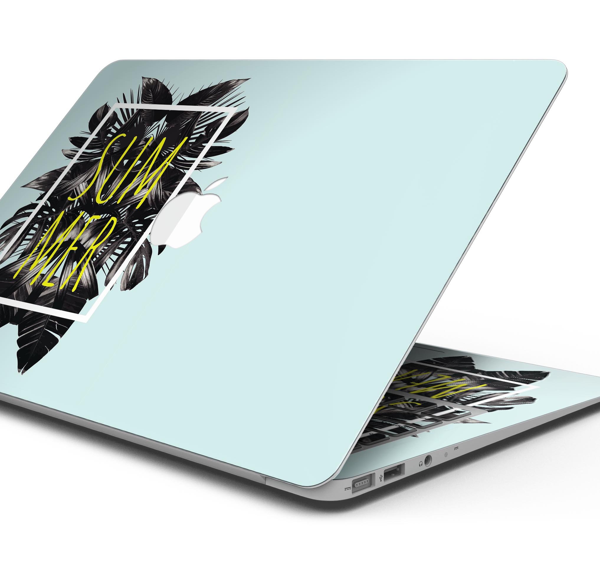 Mint Summer Time Skin Decal Wrap Kit for Apple MacBook, showcasing a vibrant mint design that enhances the device's appearance.