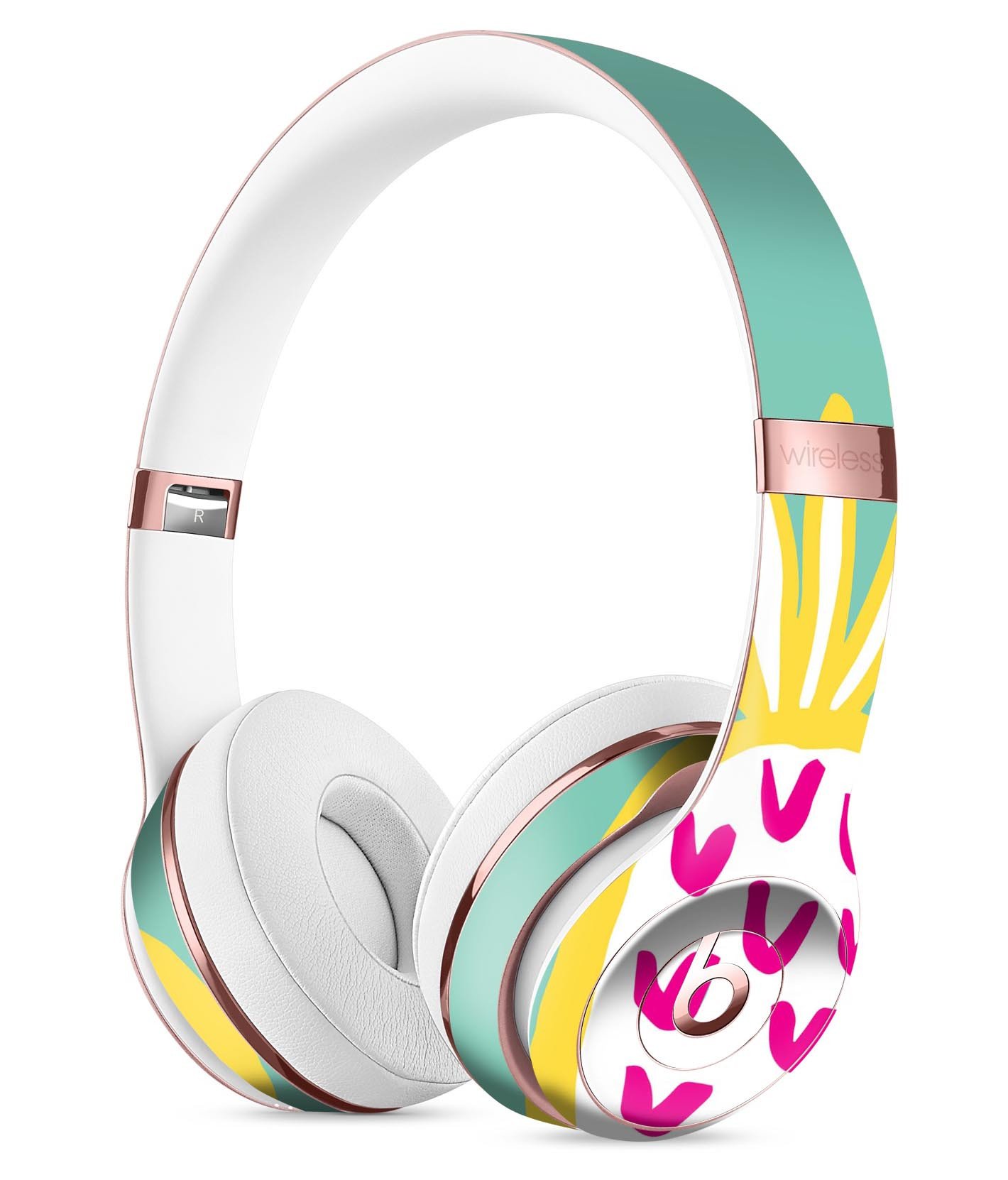 Mint v3 Pineapple Full-Body Skin Kit for Beats by Dre Solo 3, showcasing vibrant pineapple design and premium vinyl material.