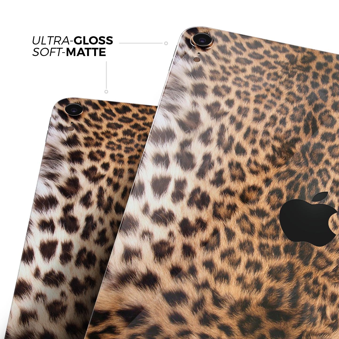 Mirrored Leopard Hide skin decal for Apple iPad Pro, showcasing a stylish leopard print design with a glossy finish.