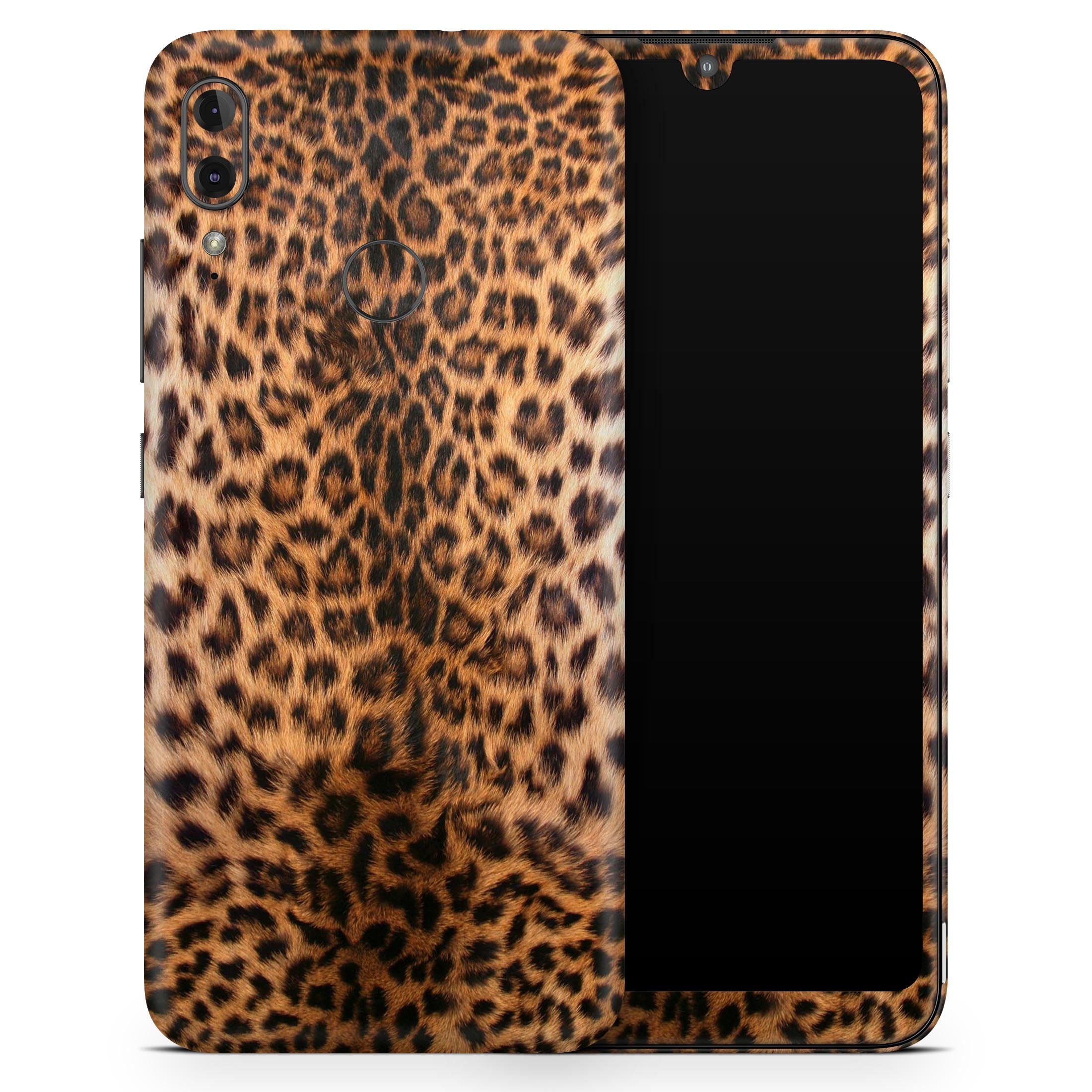 Mirrored Leopard Hide skateboard skin decal wrap kit showcasing a stylish design and premium quality finish.