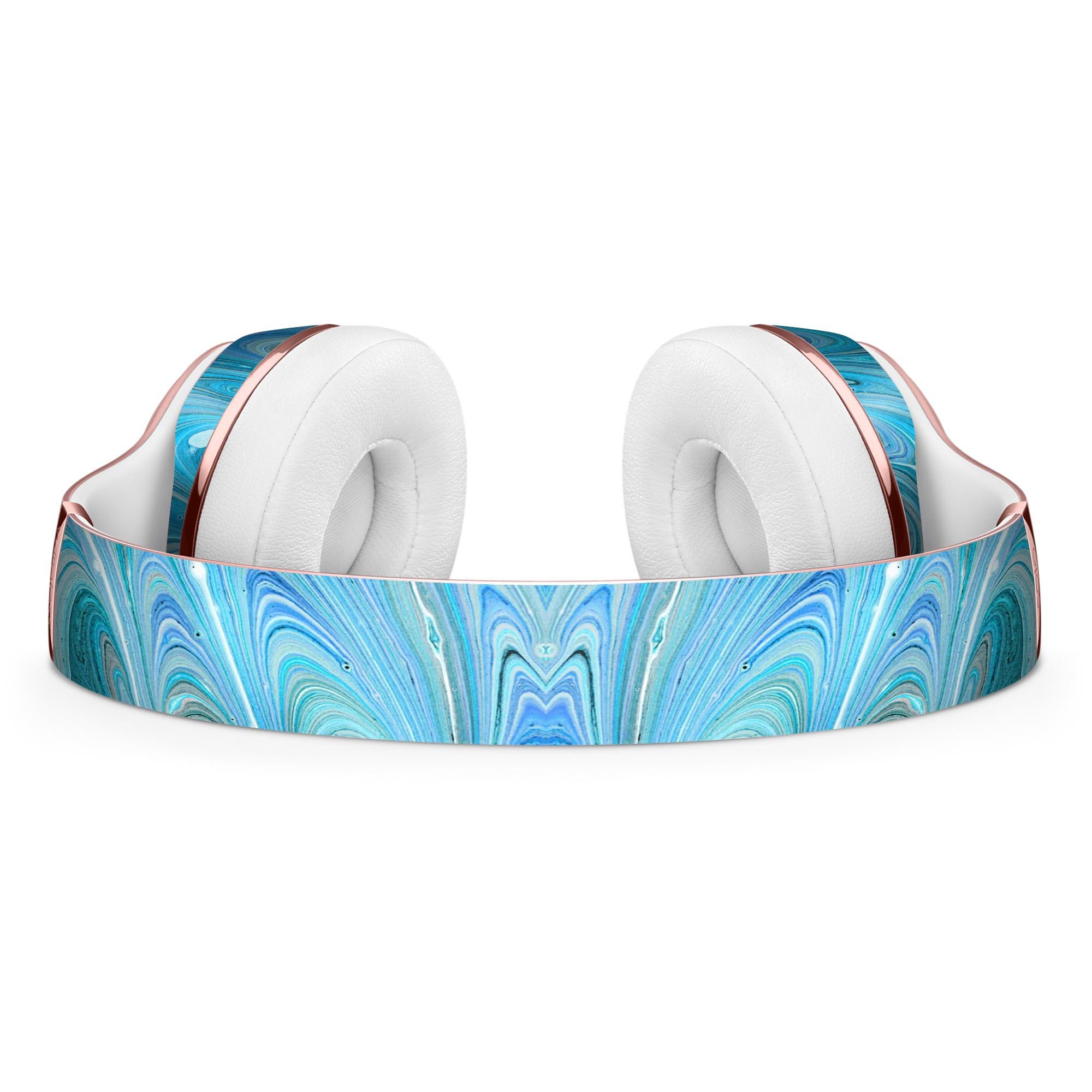 Mixed Blue Oil Full-Body Skin Kit for Beats by Dre Solo 3 Wireless headphones, showcasing vibrant colors and a sleek design.