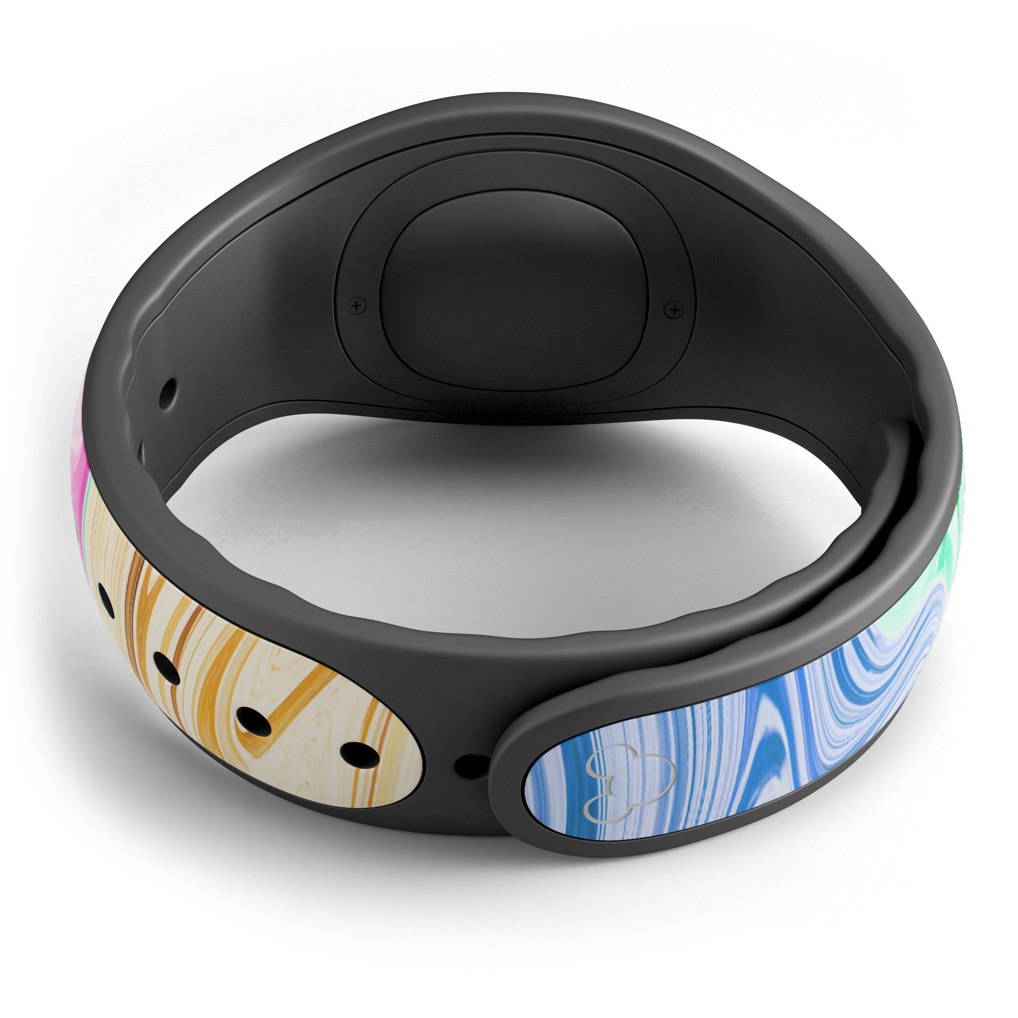 Mixed Color Oil Decal Skin Wrap Kit for Disney Magic Band, showcasing vibrant colors and trendy designs for personalization.