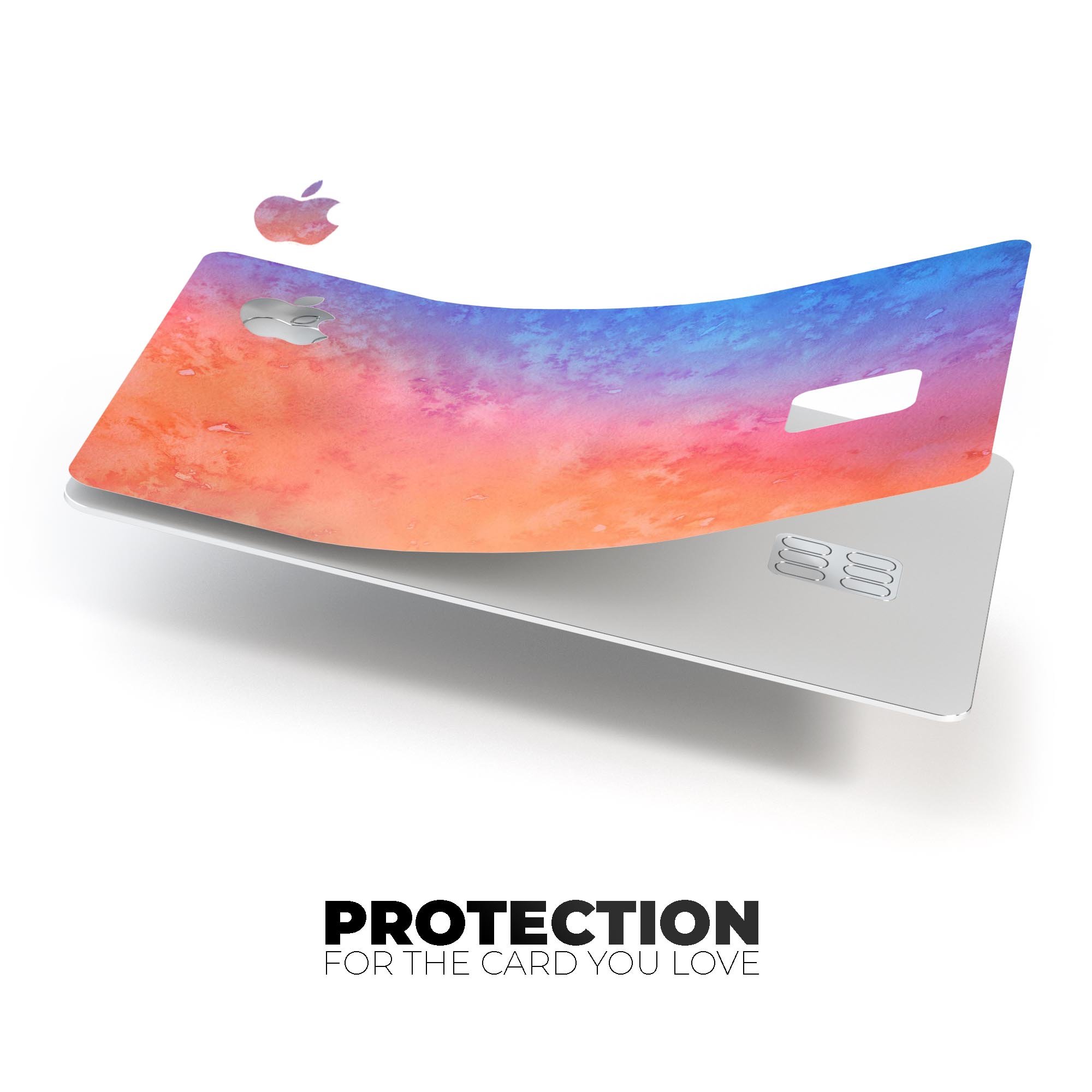 Mixed Pink 32 Absorbed Watercolor Texture decal for Apple Card, showcasing vibrant colors and premium vinyl material.