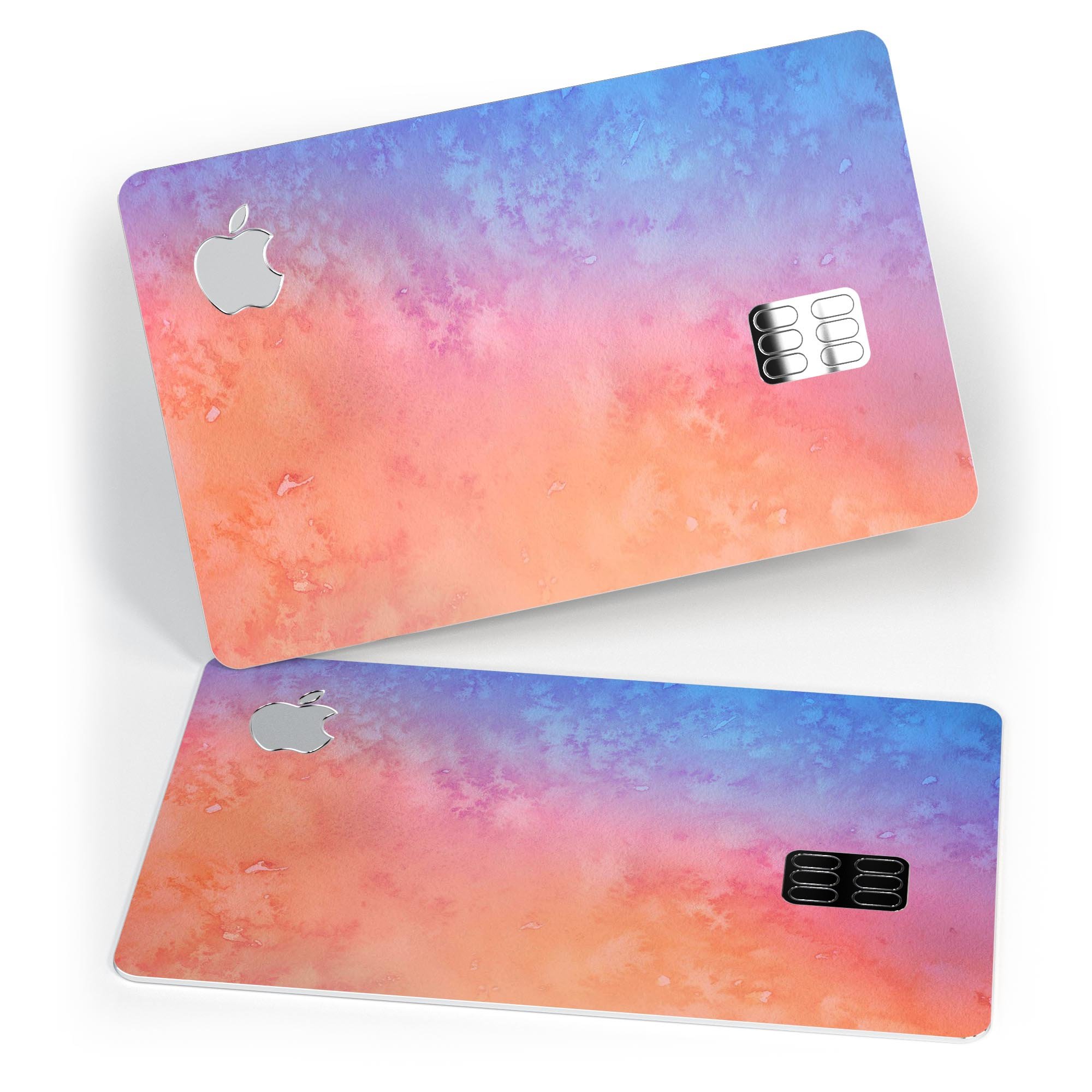 Mixed Pink 32 Absorbed Watercolor Texture decal for Apple Card, showcasing vibrant colors and premium vinyl material.