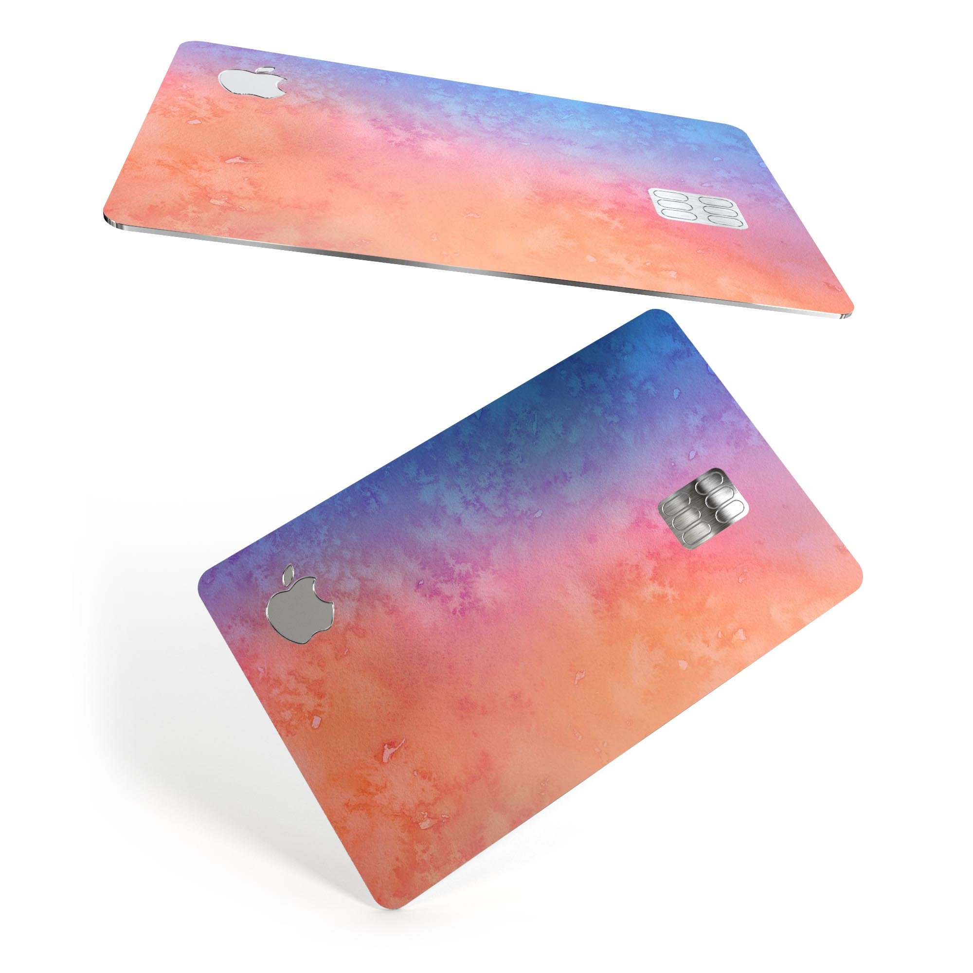 Mixed Pink 32 Absorbed Watercolor Texture decal for Apple Card, showcasing vibrant colors and premium vinyl material.