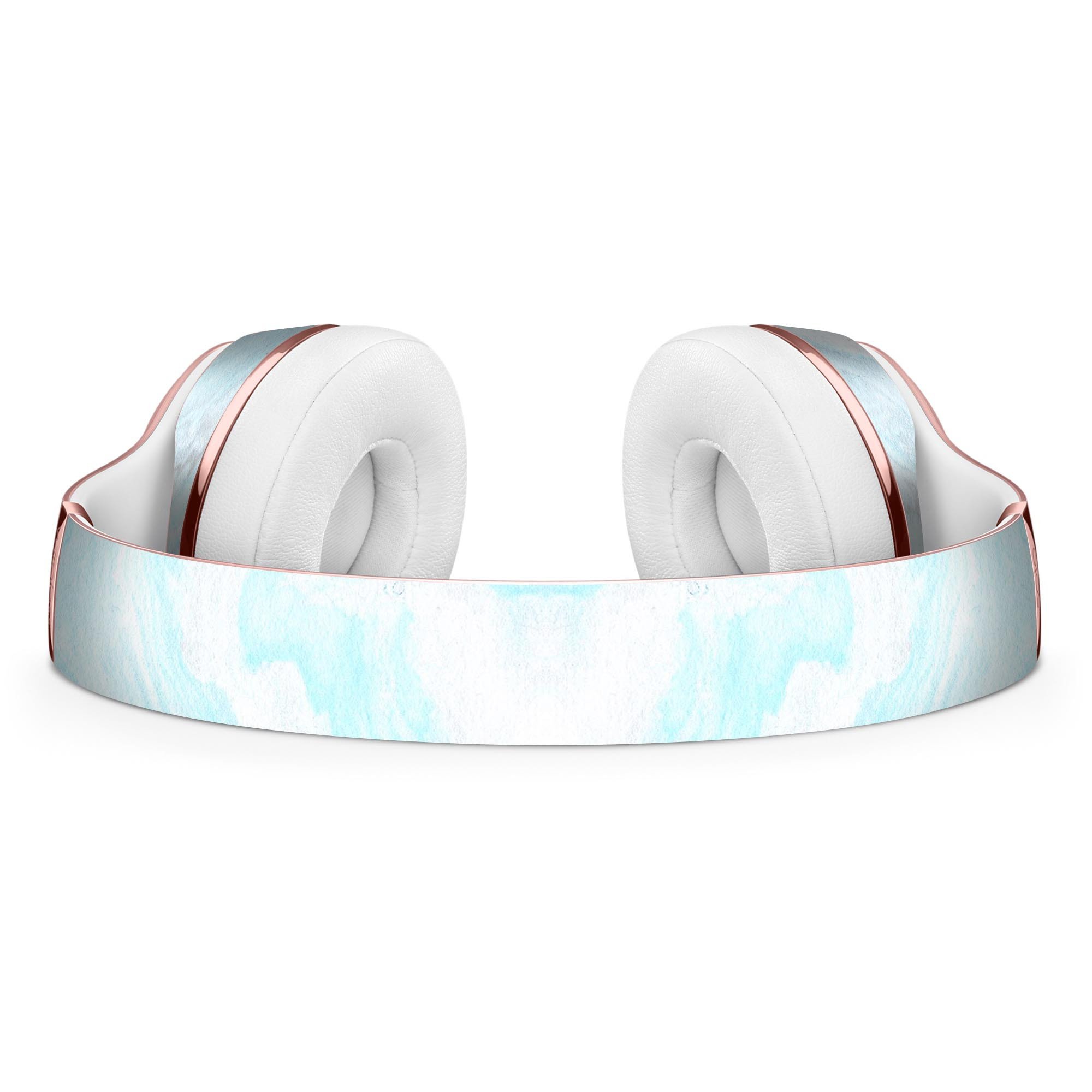 Mixtured Blue v9 Textured Marble Full-Body Skin Kit for Beats by Dre Solo 3 Wireless Headphones, showcasing a stylish marble design.