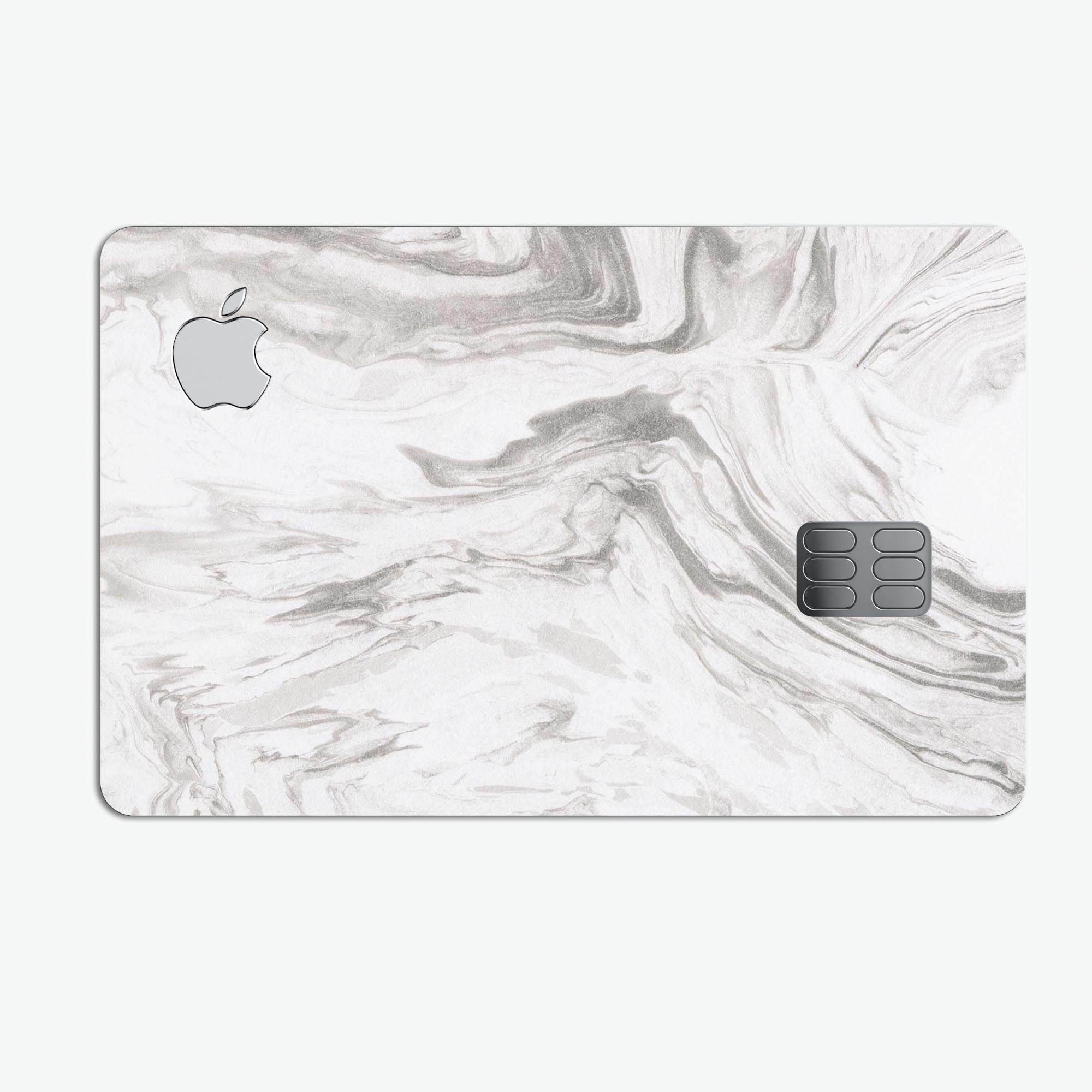 Mixtured Gray 47 Textured Marble skin applied on an Apple Card, showcasing its elegant design and premium finish.