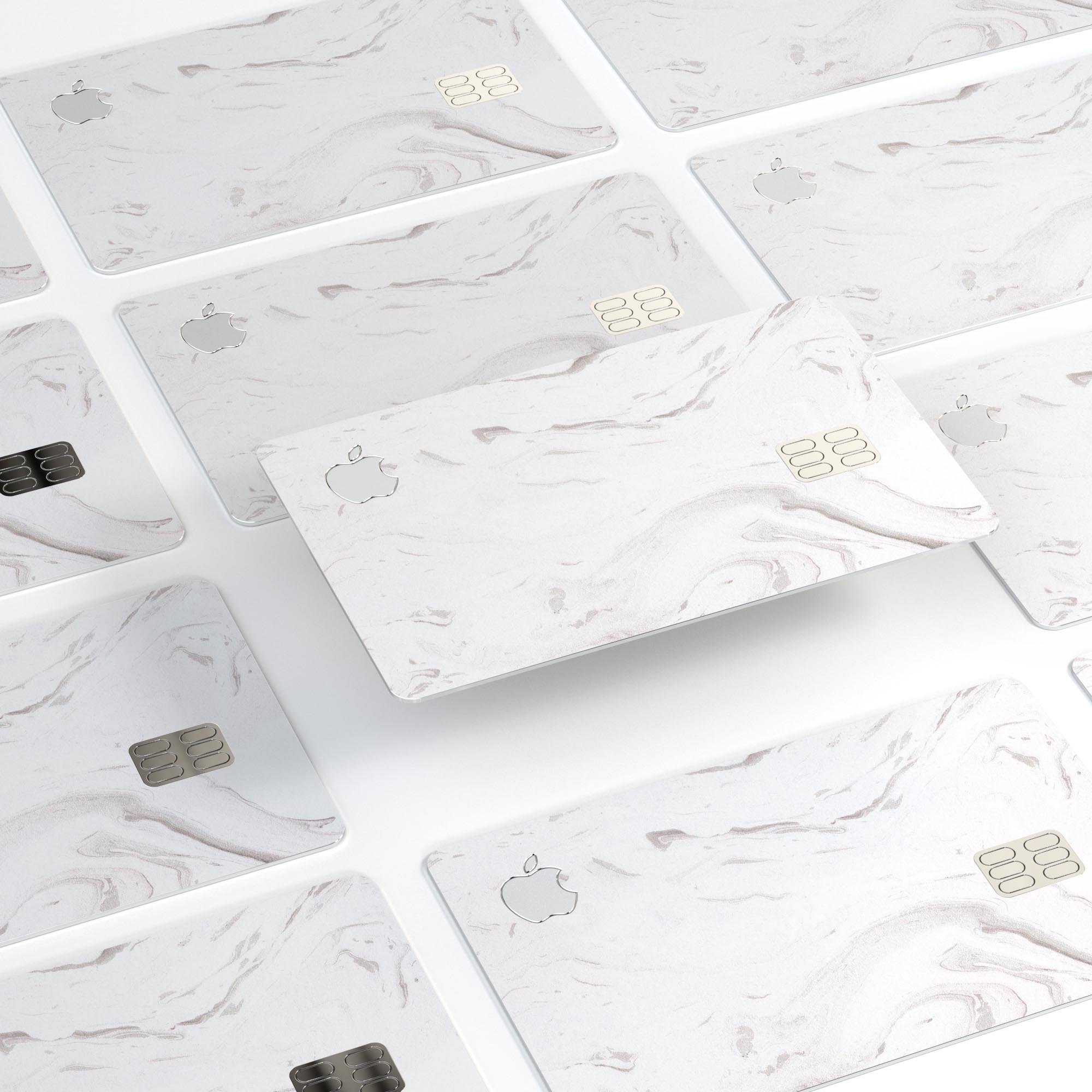 Mixtured Gray 7 Textured Marble skin applied on an Apple Card, showcasing its premium design and protective features.