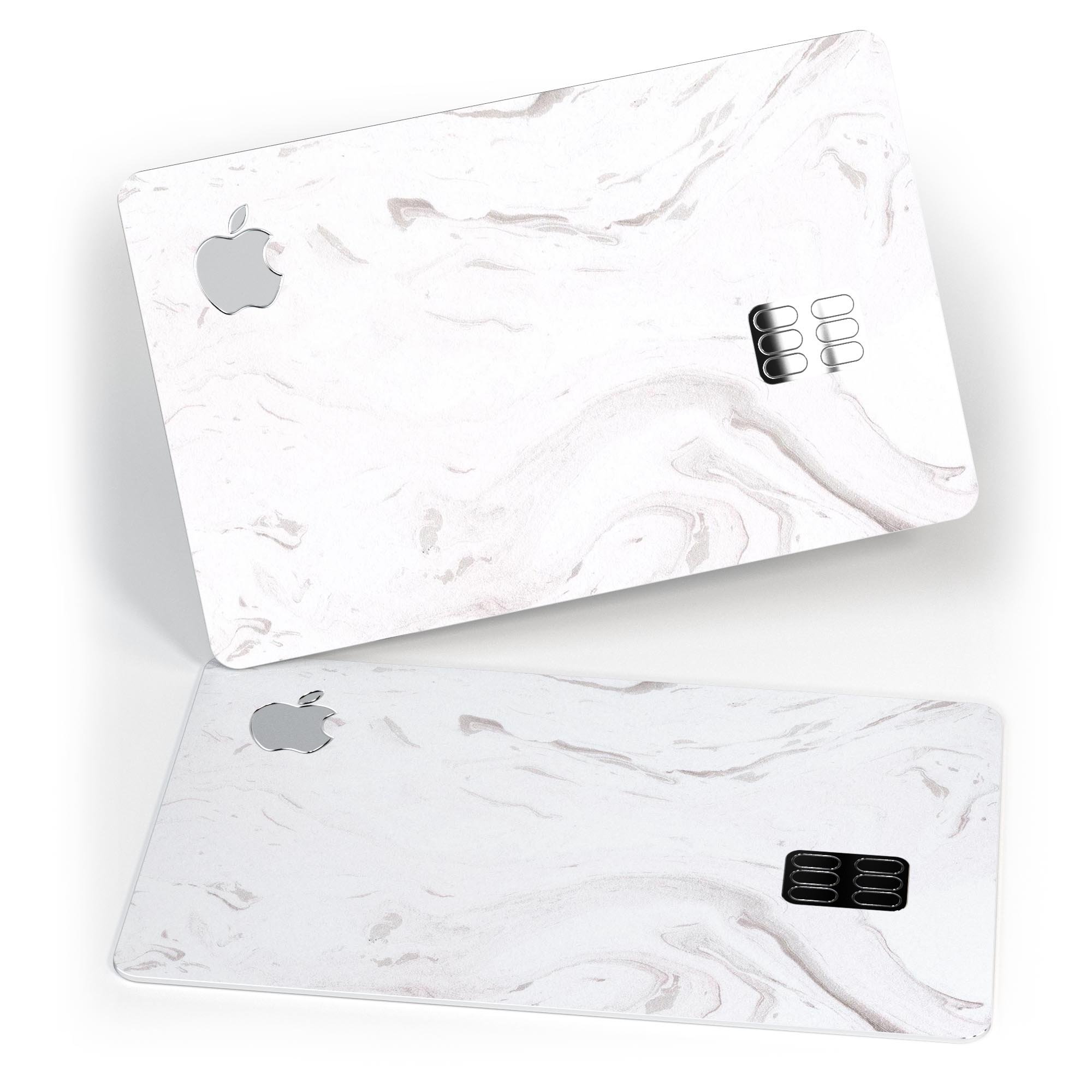 Mixtured Gray 7 Textured Marble skin applied on an Apple Card, showcasing its premium design and protective features.