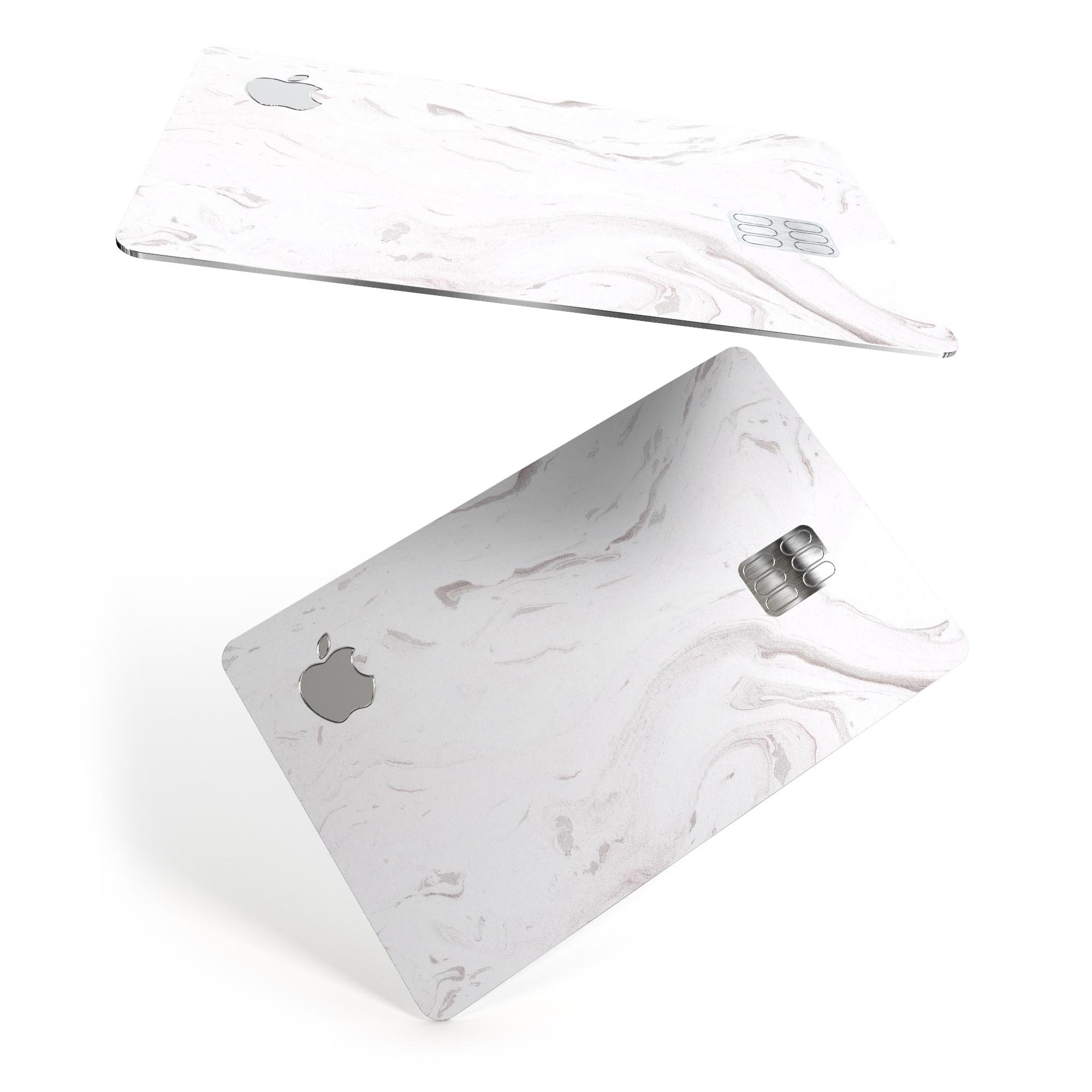 Mixtured Gray 7 Textured Marble skin applied on an Apple Card, showcasing its premium design and protective features.