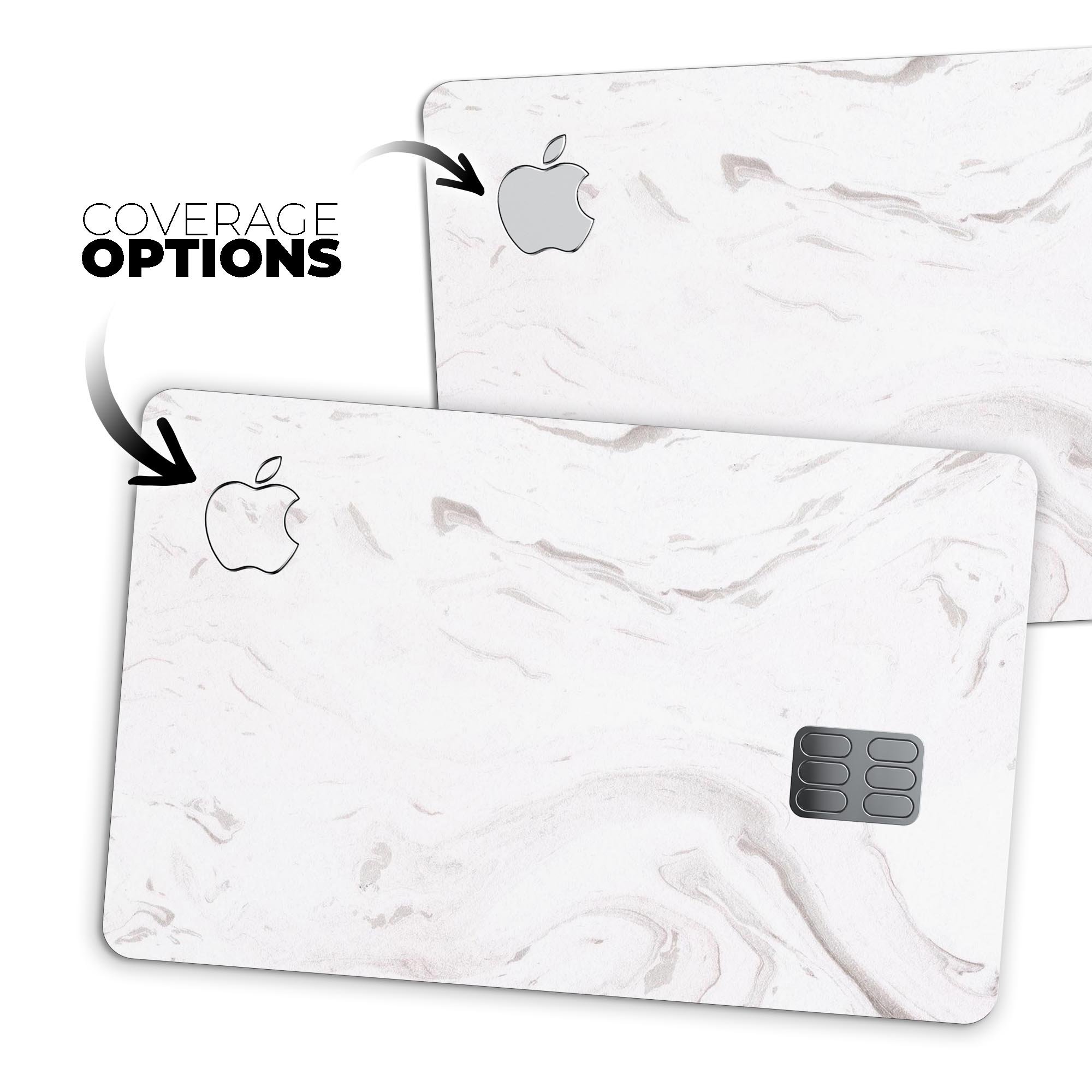 Mixtured Gray 7 Textured Marble skin applied on an Apple Card, showcasing its premium design and protective features.