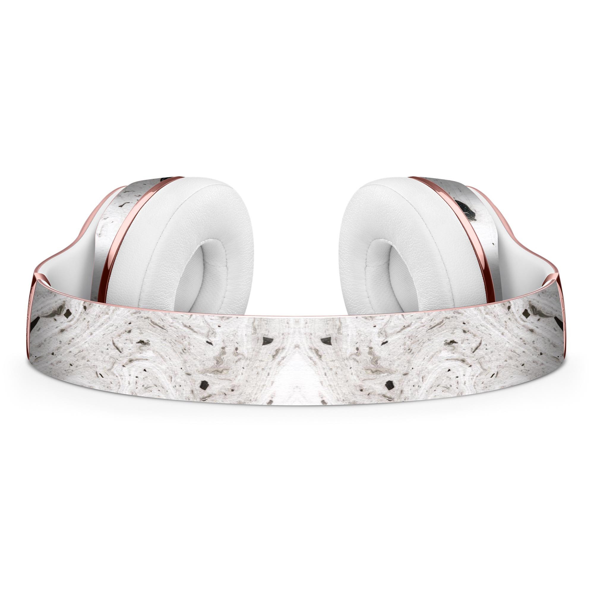 Mixtured Gray Textured Marble Skin Kit for Beats by Dre Solo 3 Wireless Headphones, showcasing a stylish marble design.