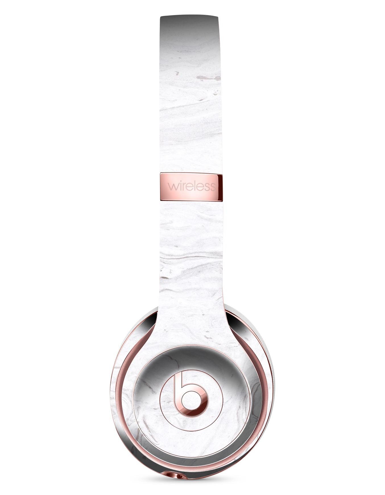 Mixtured Gray v11 Textured Marble Skin Kit for Beats by Dre Solo 3 Wireless Headphones, showcasing a stylish marble design.