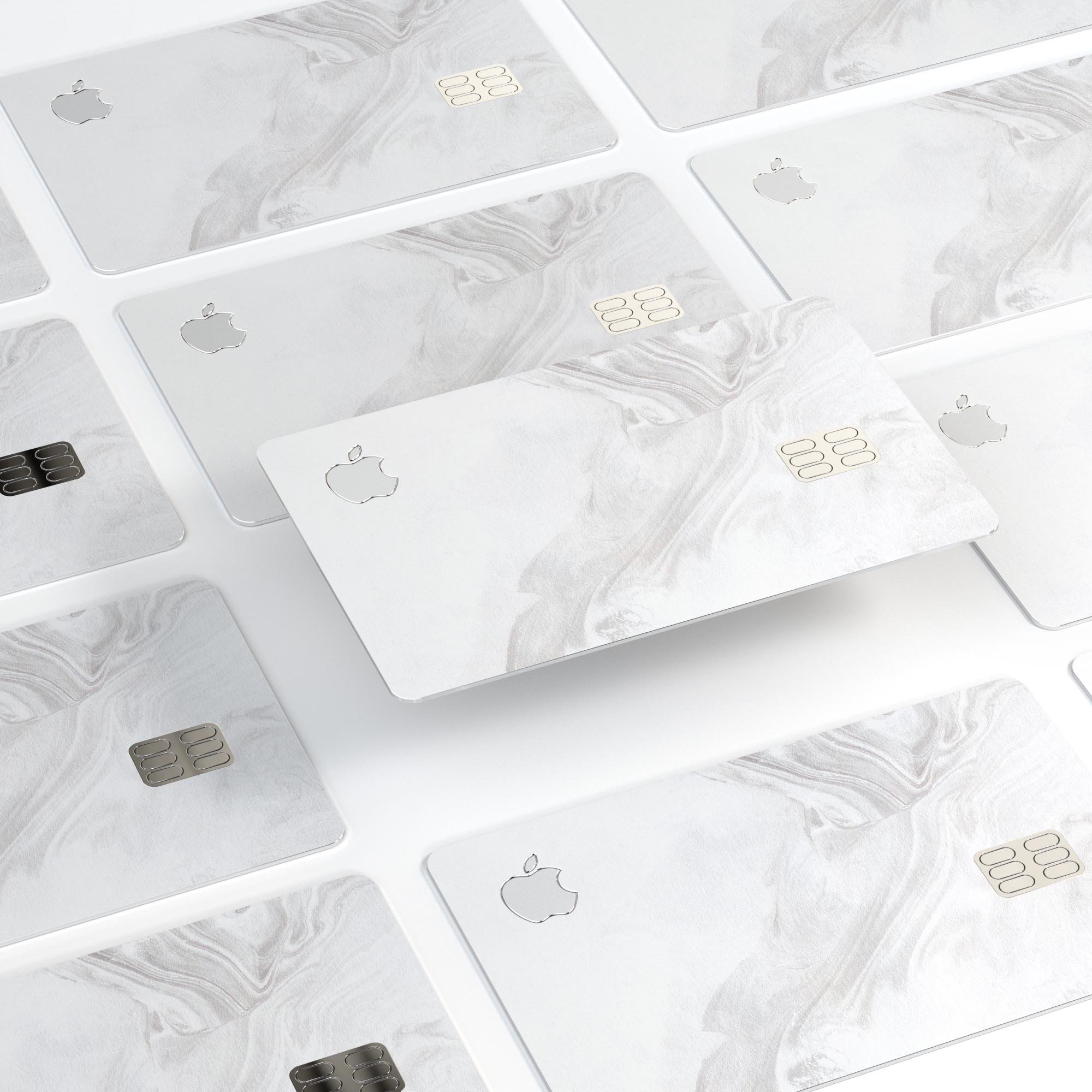 Mixtured Gray v10 Textured Marble skin applied on an Apple Card, showcasing its premium design and protective features.