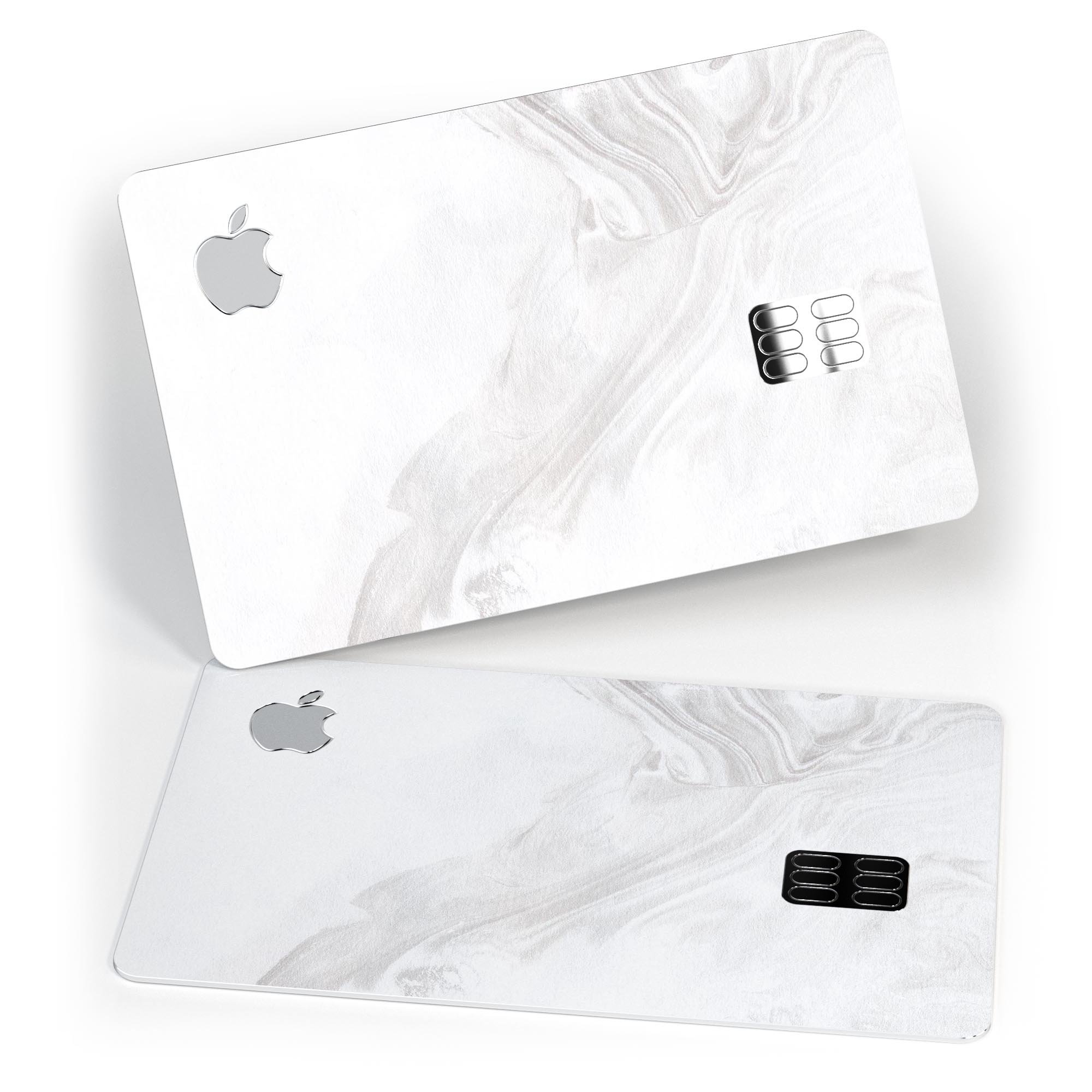 Mixtured Gray v10 Textured Marble skin applied on an Apple Card, showcasing its premium design and protective features.