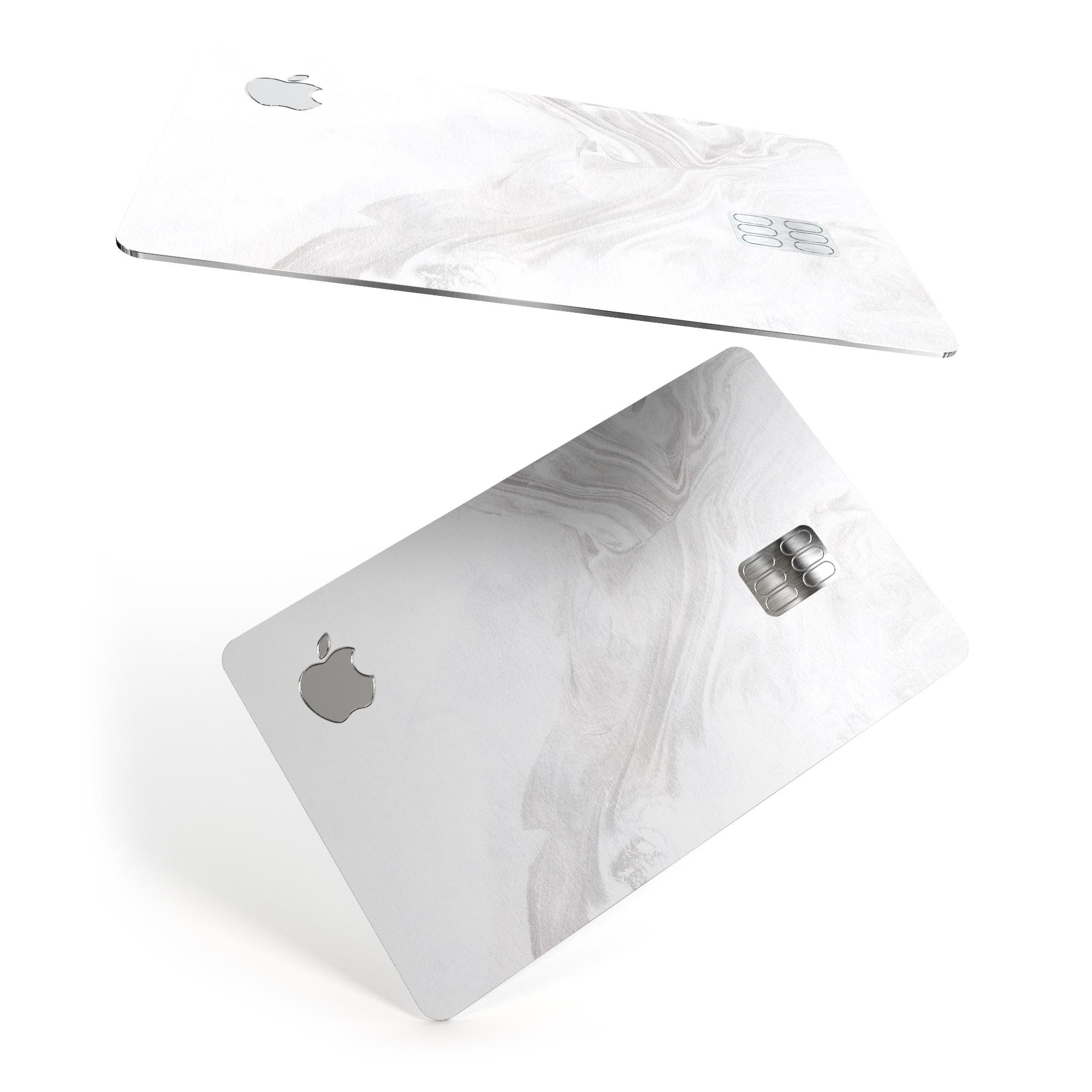 Mixtured Gray v10 Textured Marble skin applied on an Apple Card, showcasing its premium design and protective features.