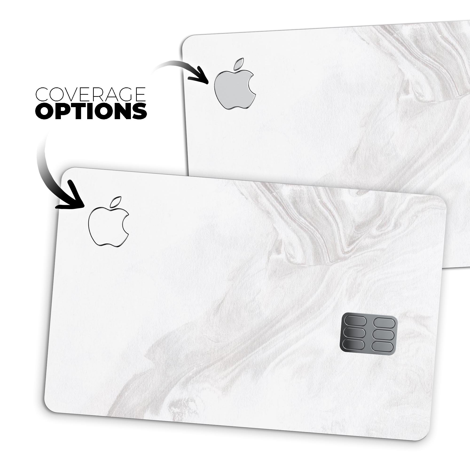 Mixtured Gray v10 Textured Marble skin applied on an Apple Card, showcasing its premium design and protective features.