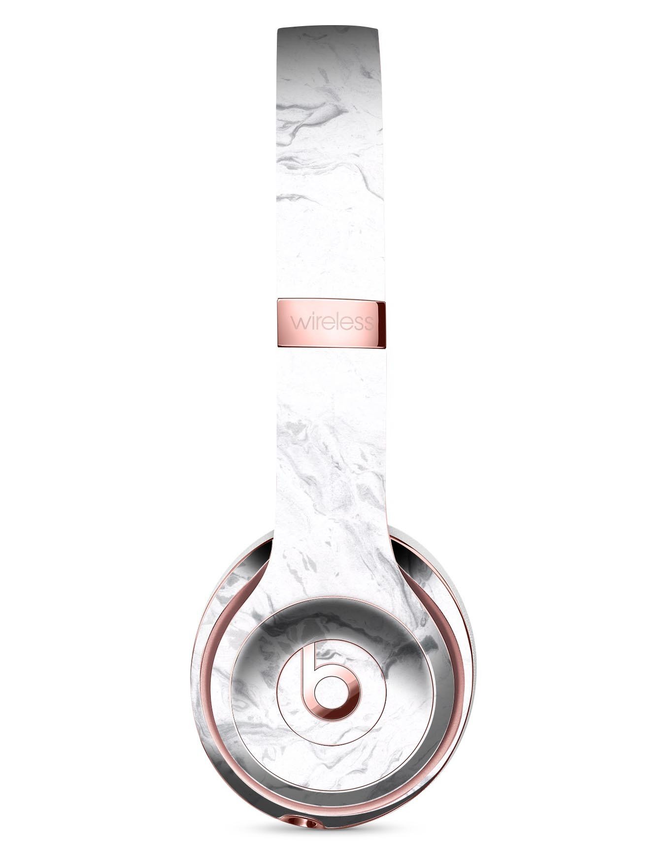 Mixtured Gray v13 Textured Marble Full-Body Skin Kit for Beats by Dre Solo 3 Wireless Headphones, showcasing a stylish marble design.