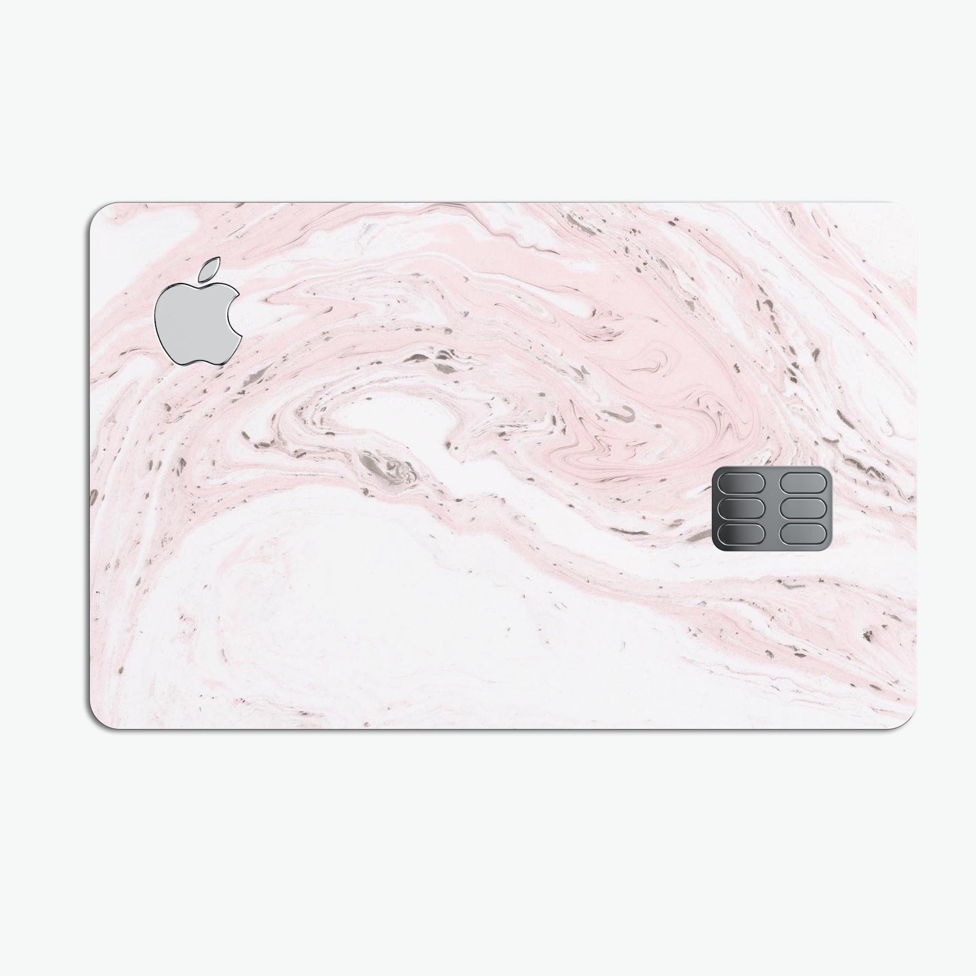 Mixtured Pink and Gray 19 Textured Marble decal for Apple Card, showcasing its stylish design and premium quality.