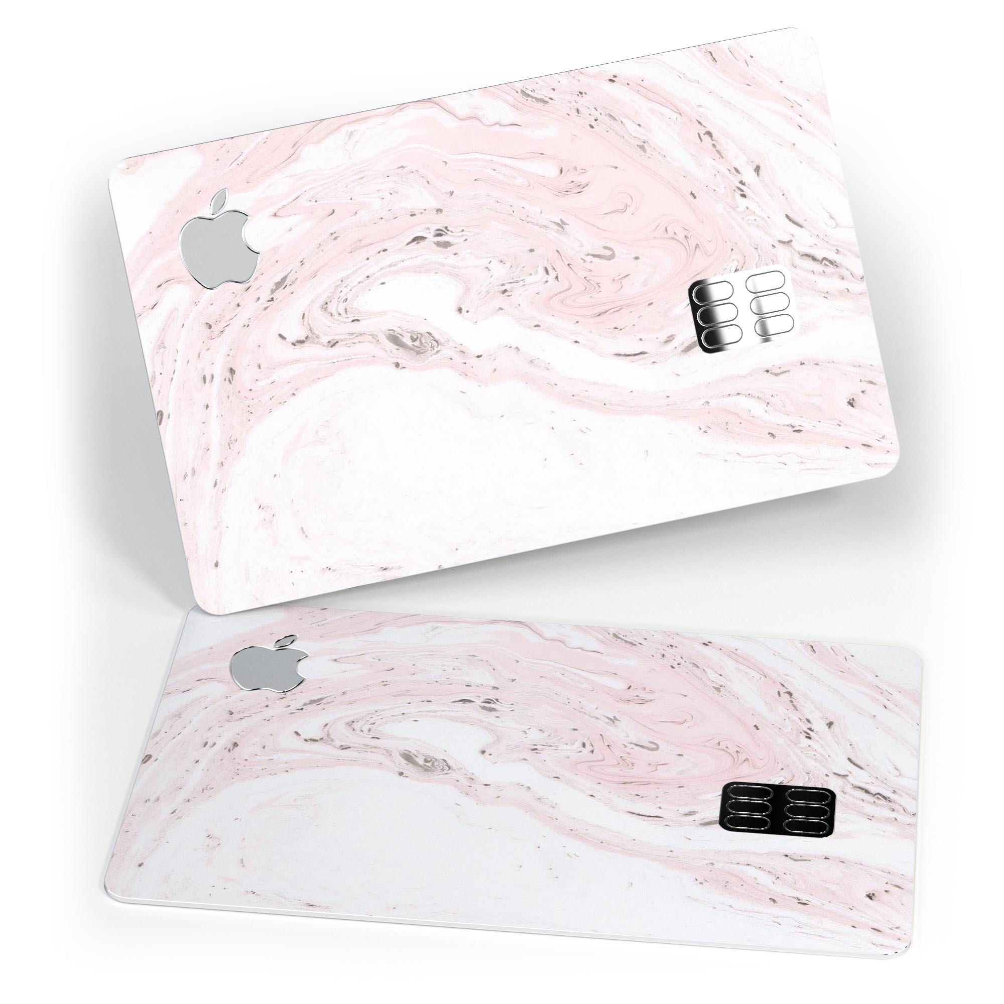 Mixtured Pink and Gray 19 Textured Marble decal for Apple Card, showcasing its stylish design and premium quality.