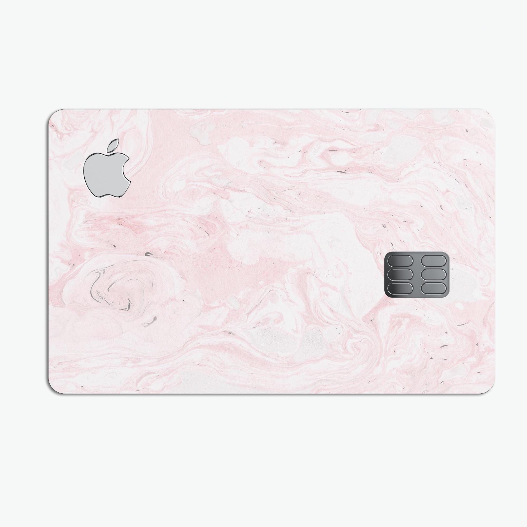 Mixtured Pink v3 Textured Marble skin applied to an Apple Card, showcasing its stylish design and premium finish.