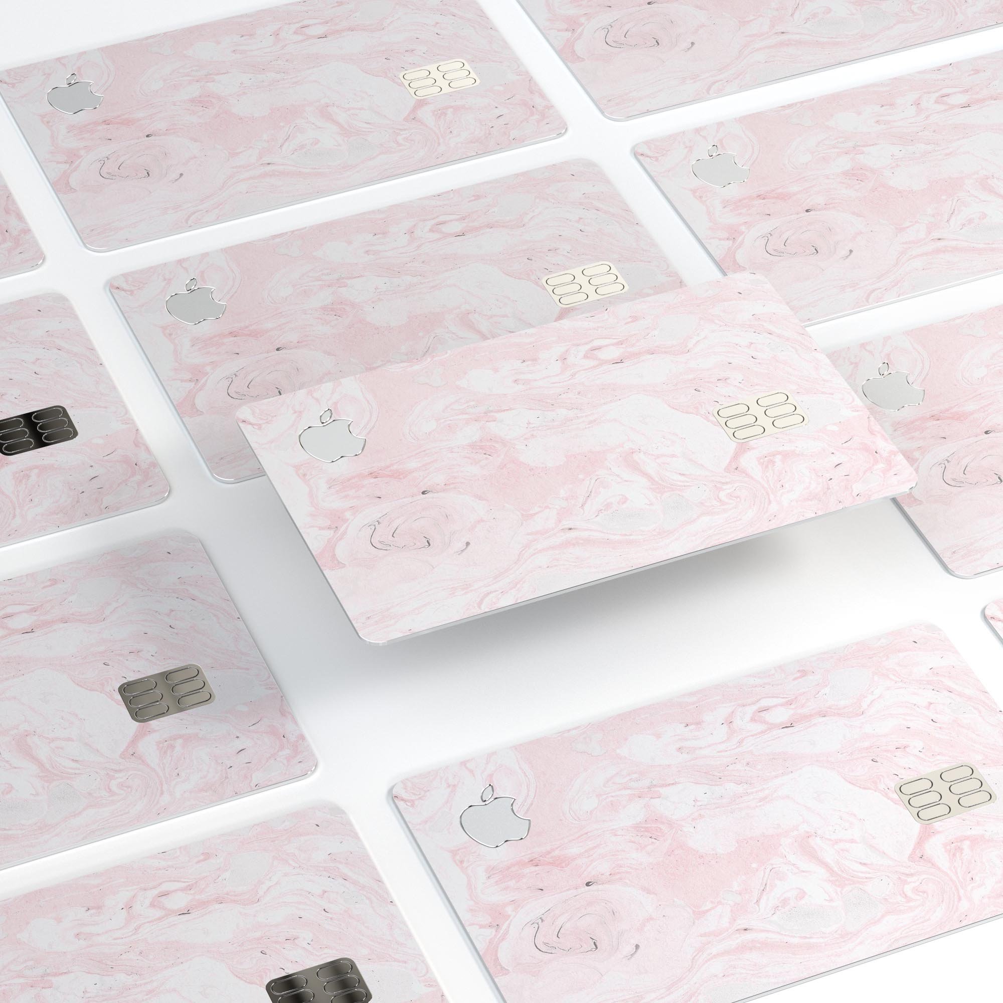 Mixtured Pink v3 Textured Marble skin applied to an Apple Card, showcasing its stylish design and premium finish.