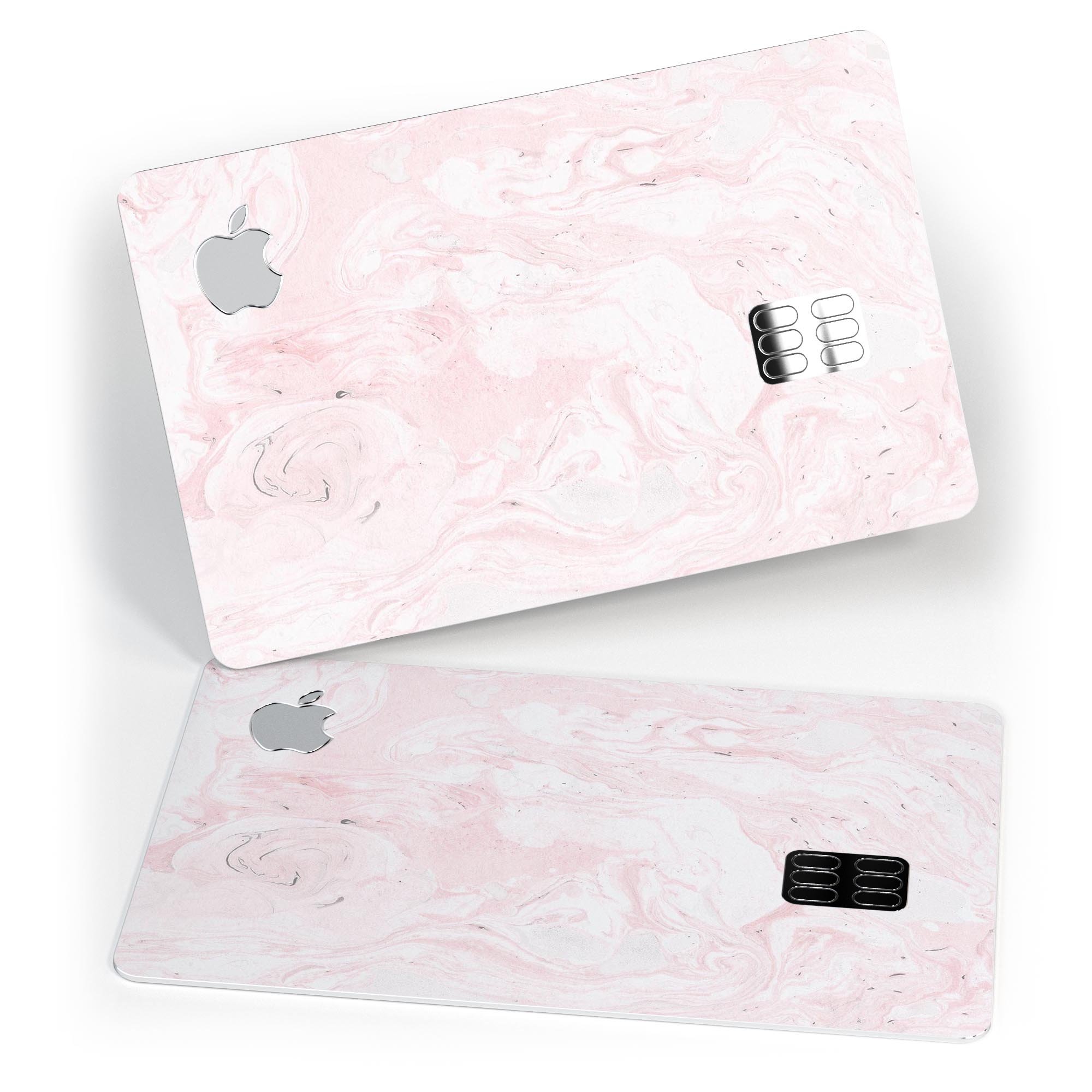 Mixtured Pink v3 Textured Marble skin applied to an Apple Card, showcasing its stylish design and premium finish.