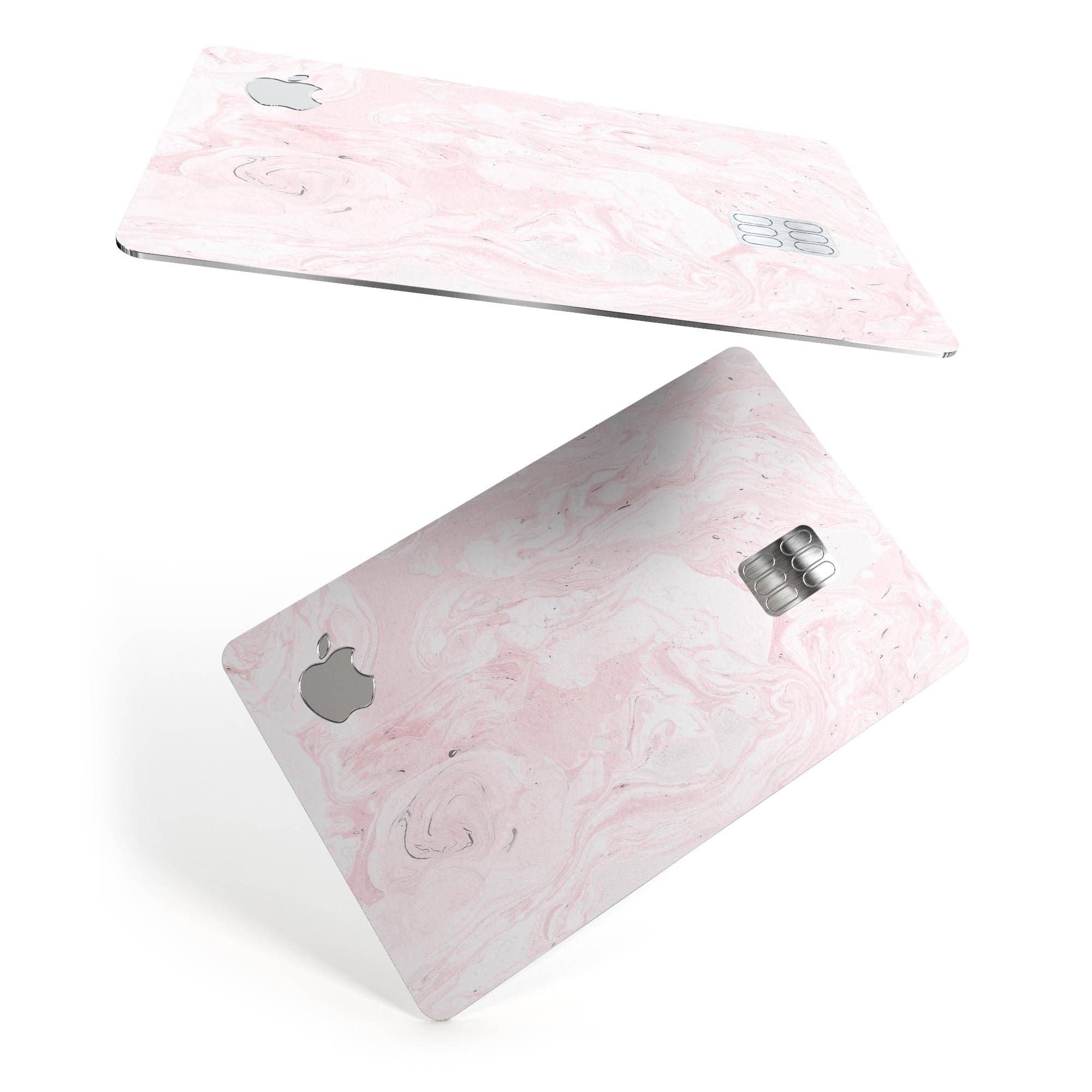 Mixtured Pink v3 Textured Marble skin applied to an Apple Card, showcasing its stylish design and premium finish.