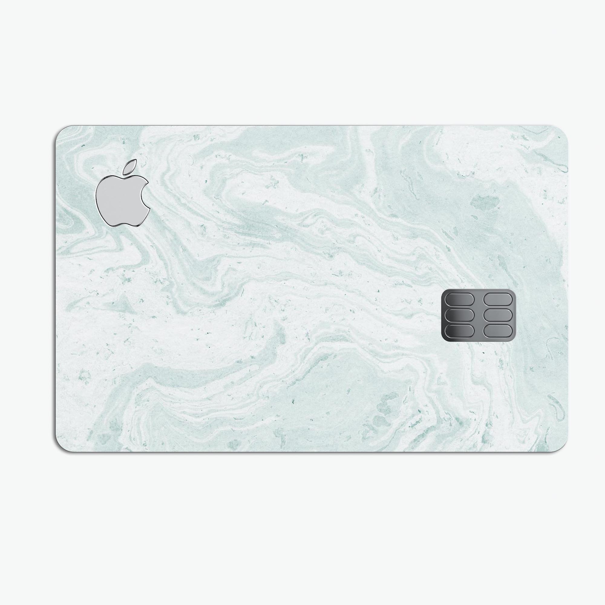 Mixtured Teal v3 Textured Marble skin applied on an Apple Card, showcasing its premium design and protective features.