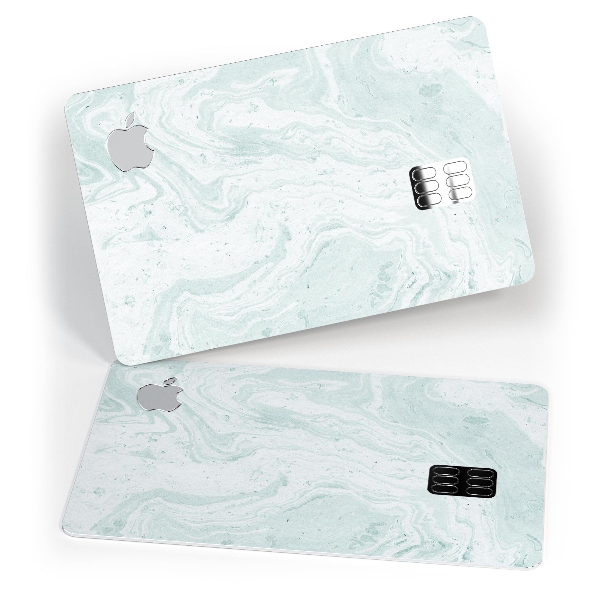 Mixtured Teal v3 Textured Marble skin applied on an Apple Card, showcasing its premium design and protective features.