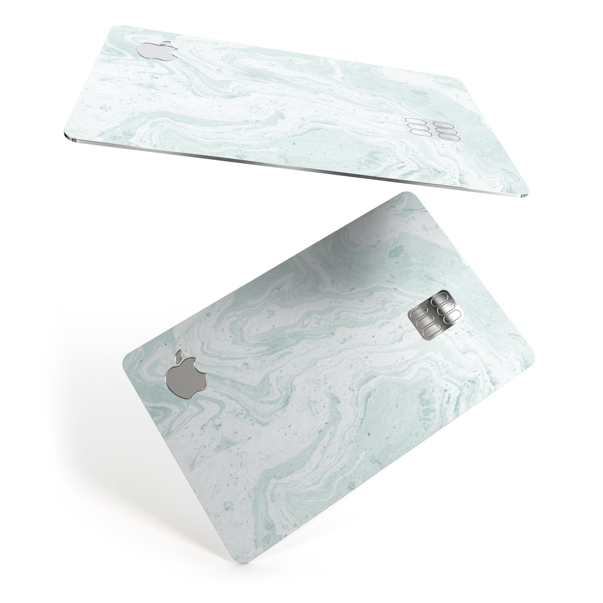 Mixtured Teal v3 Textured Marble skin applied on an Apple Card, showcasing its premium design and protective features.