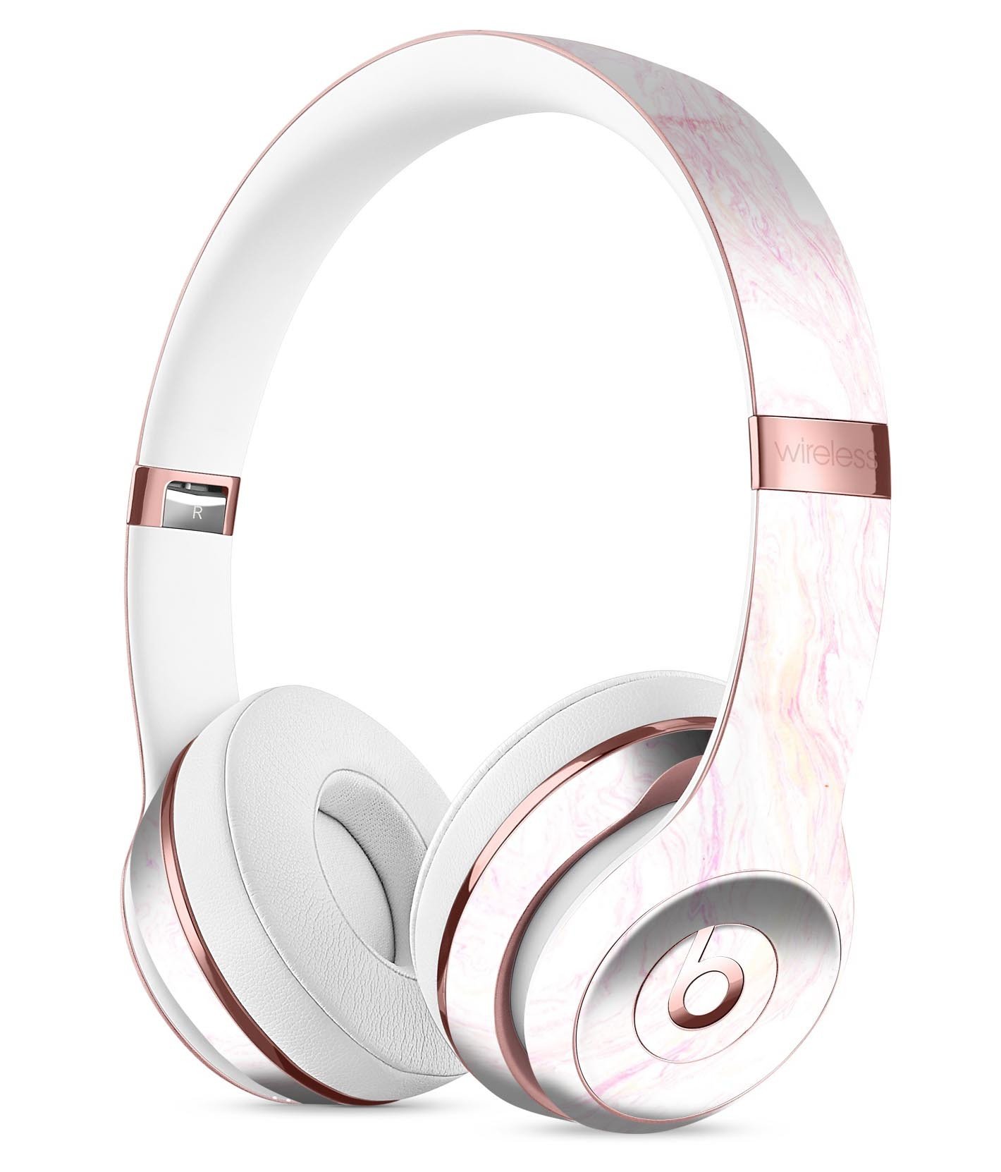 Mixtured Textured Marble v11 Full-Body Skin Kit for Beats by Dre Solo 3 Wireless headphones, showcasing a stylish marble design.