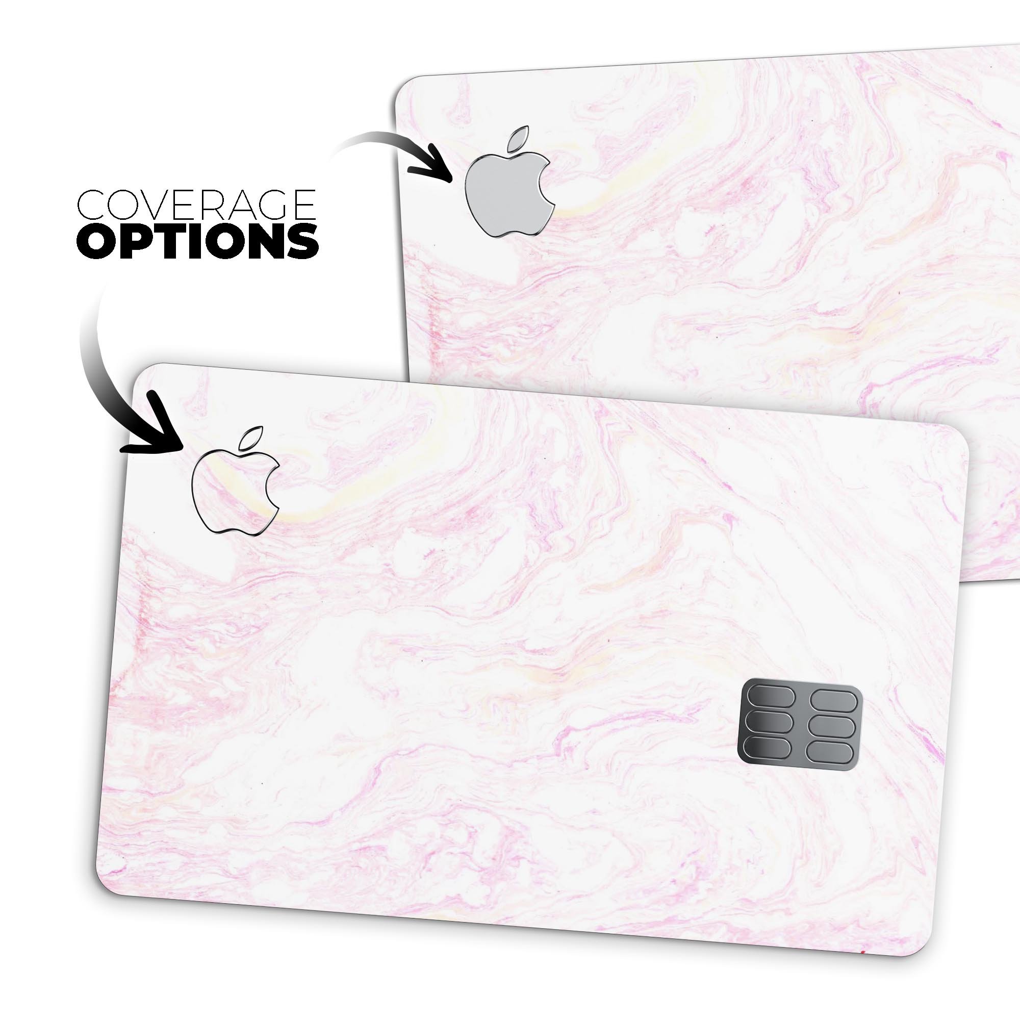 Mixtured Textured Marble v11 decal skin for Apple Card, showcasing a stylish marble design with a premium finish.