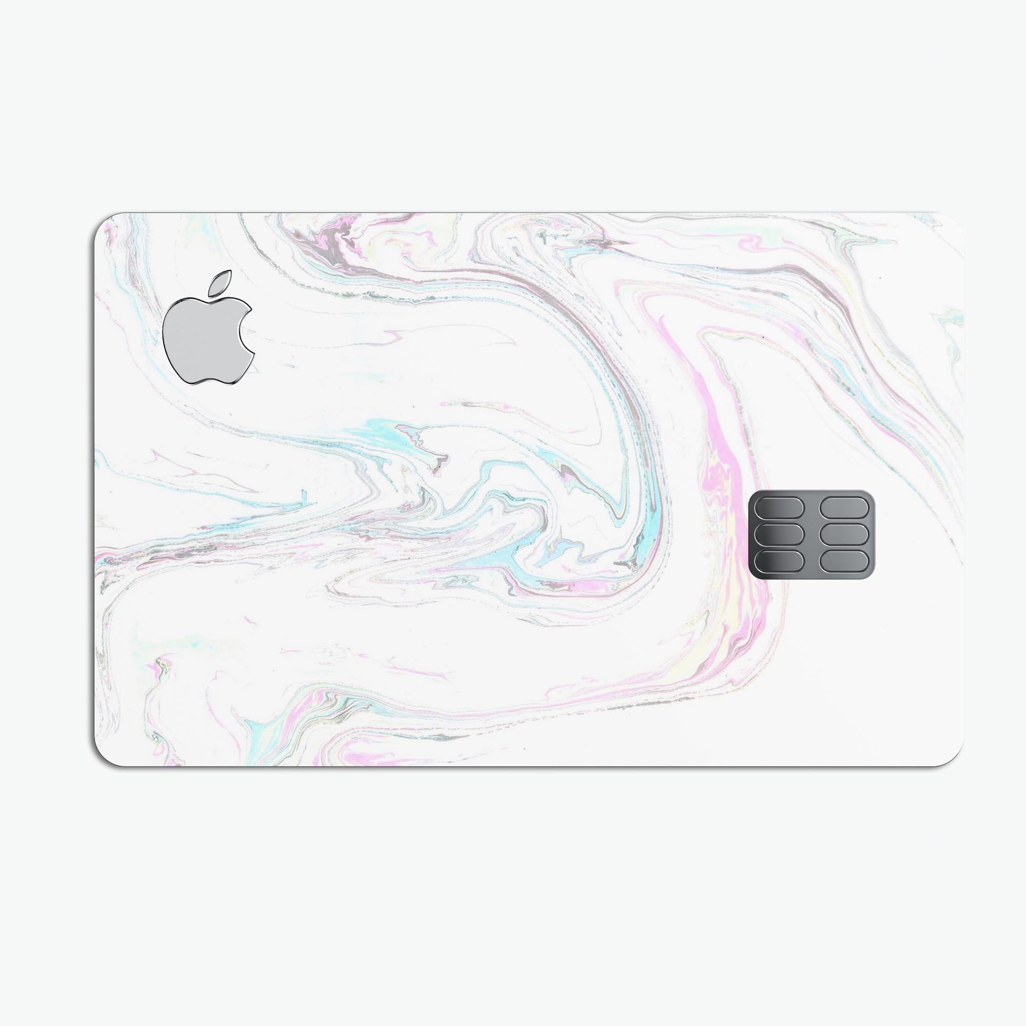 Mixtured Textured Marble v10 decal skin for Apple Card, showcasing a stylish marble design with a premium finish.