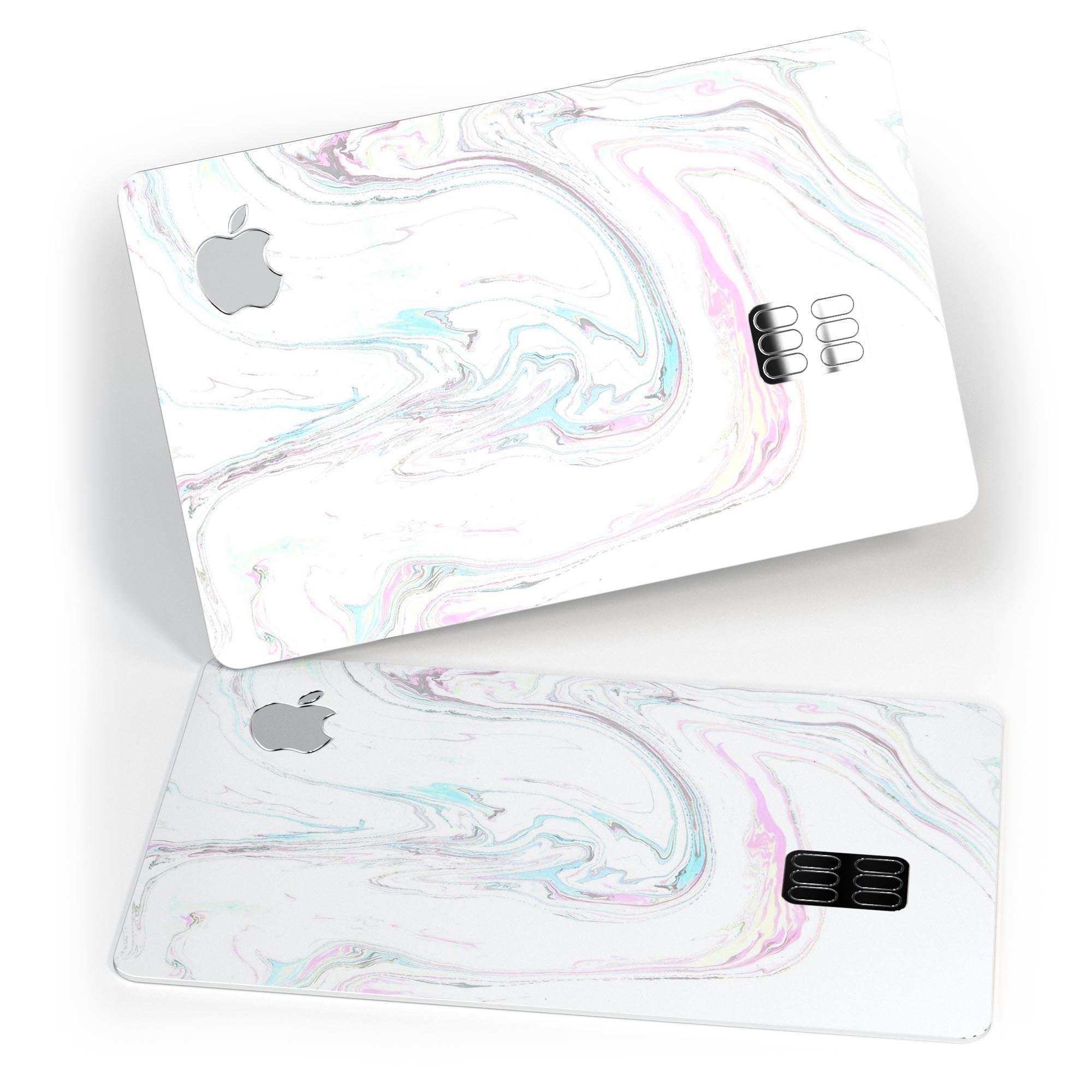 Mixtured Textured Marble v10 decal skin for Apple Card, showcasing a stylish marble design with a premium finish.