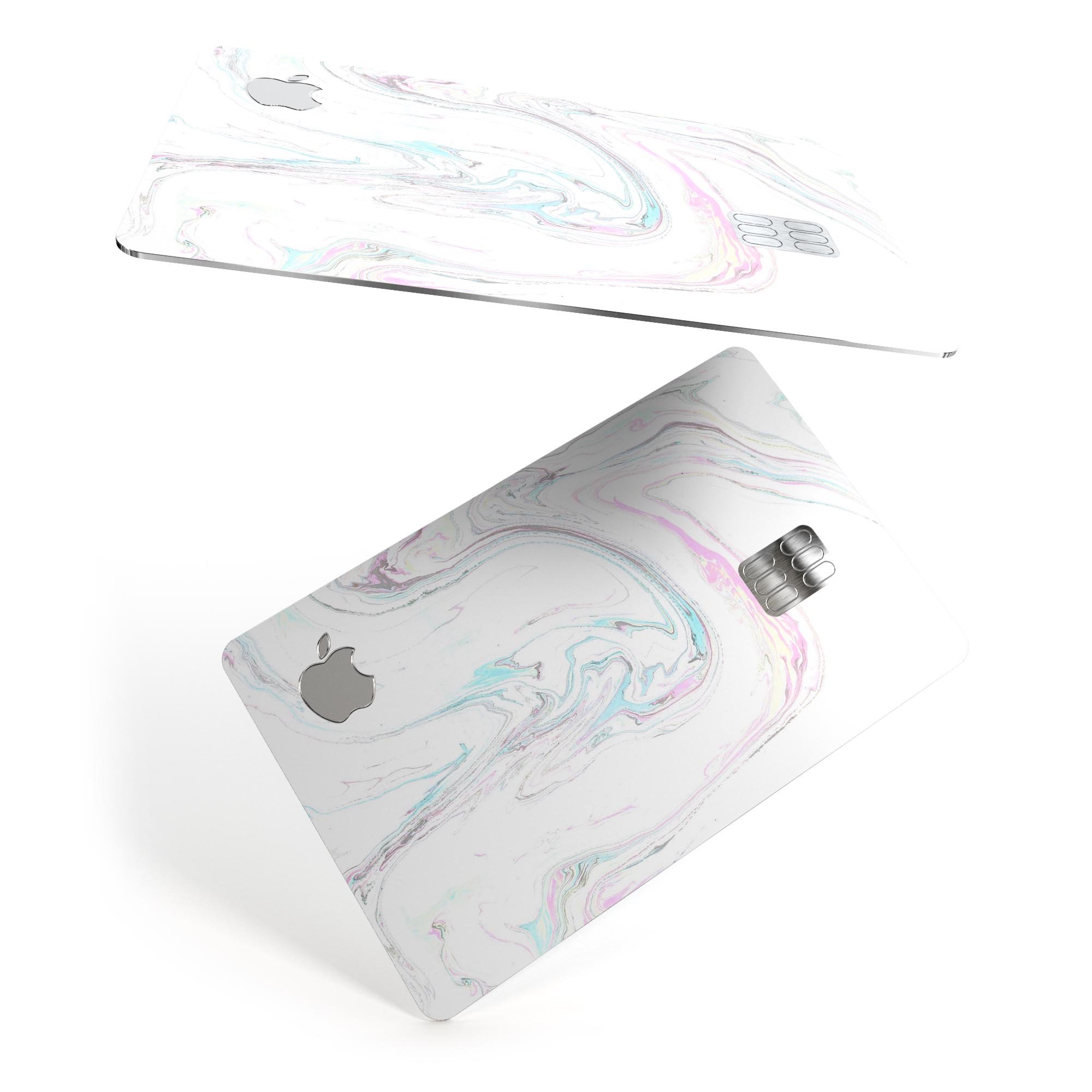 Mixtured Textured Marble v10 decal skin for Apple Card, showcasing a stylish marble design with a premium finish.