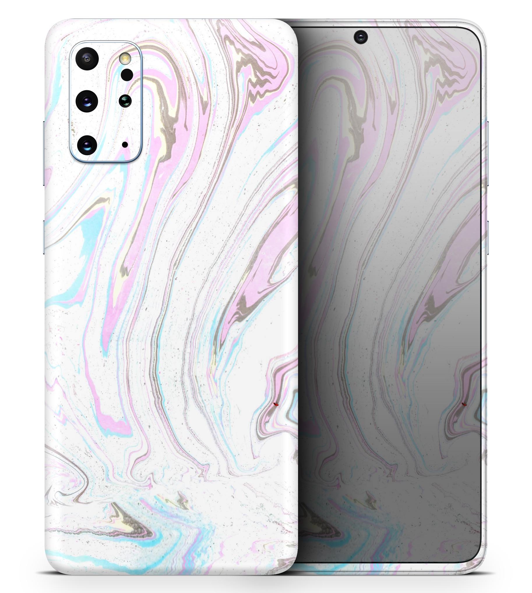 Mixtured Textured Marble v5 Skin-Kit for Samsung Galaxy S-Series, showcasing a stylish marble design on a sleek device.