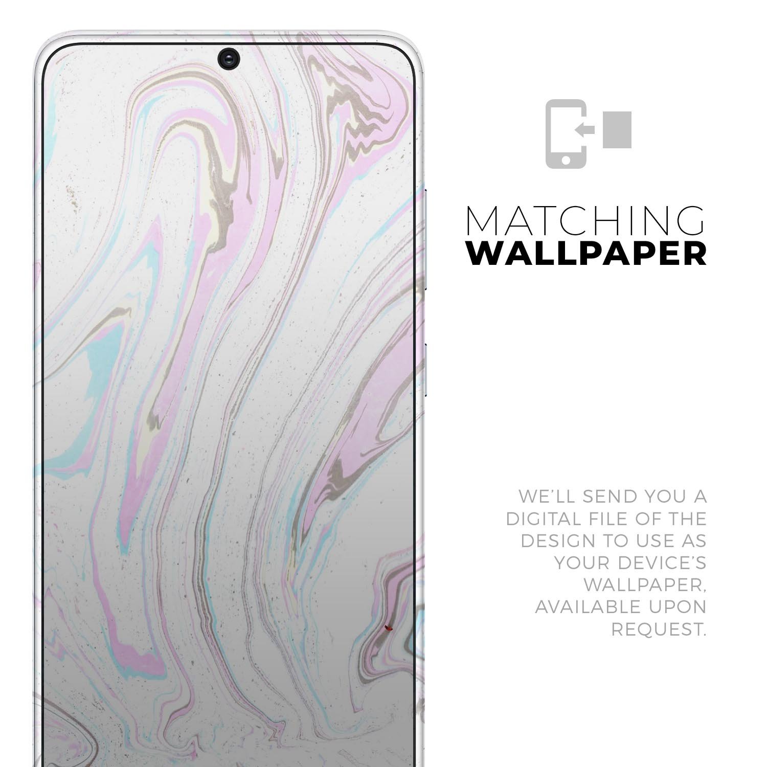 Mixtured Textured Marble v5 Skin-Kit for Samsung Galaxy S-Series, showcasing a stylish marble design on a sleek device.