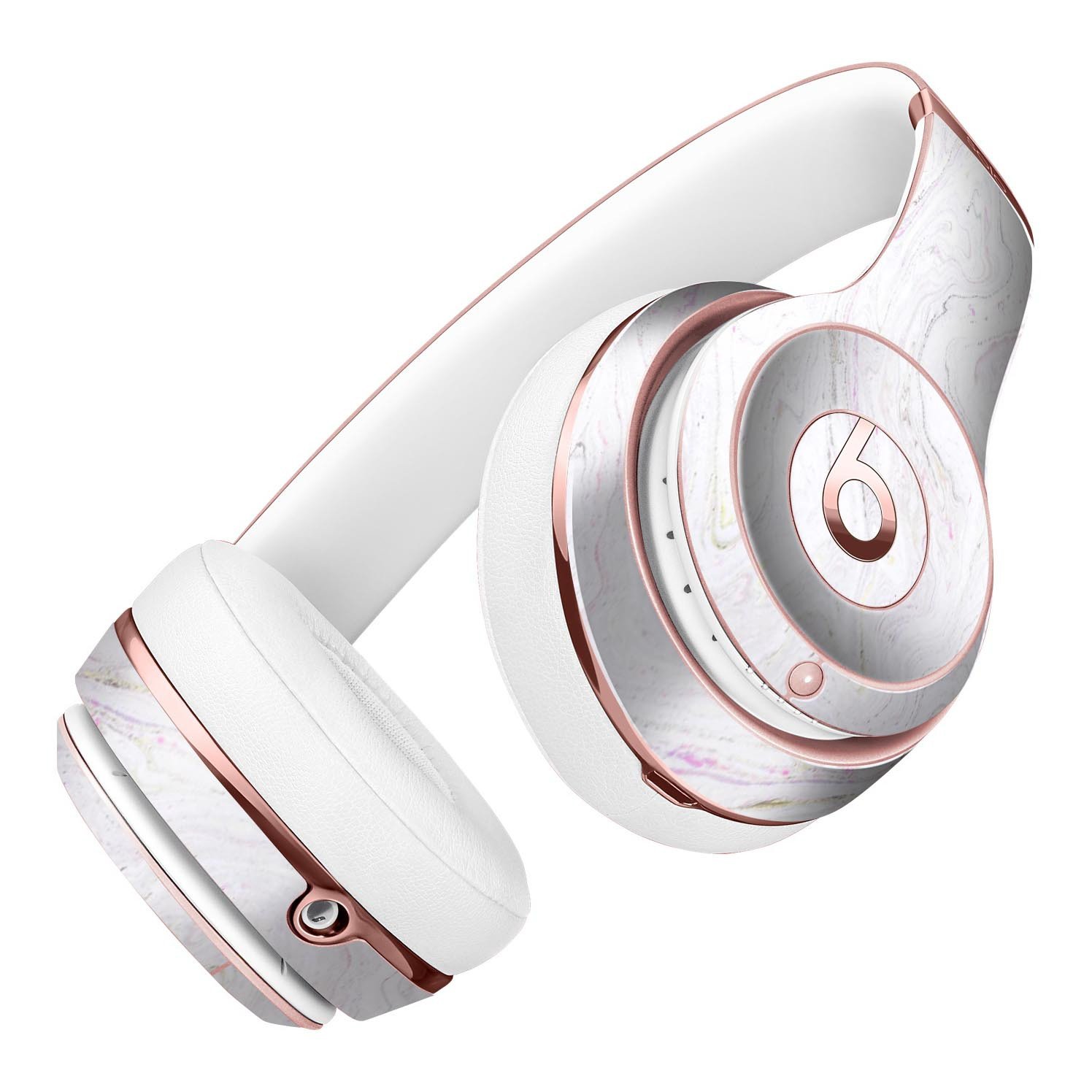 Mixtured Textured Marble v8 Full-Body Skin Kit for Beats by Dre Solo 3 Wireless Headphones, showcasing a stylish marble design.