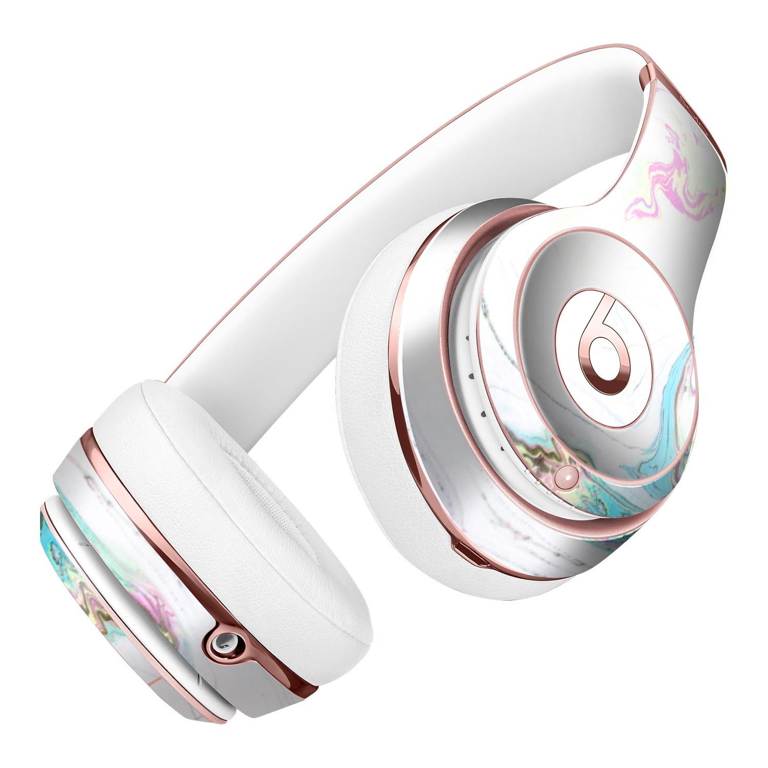 Mixtured Textured Marble v9 Full-Body Skin Kit for Beats by Dre Solo 3 Wireless Headphones, showcasing a stylish marble design.