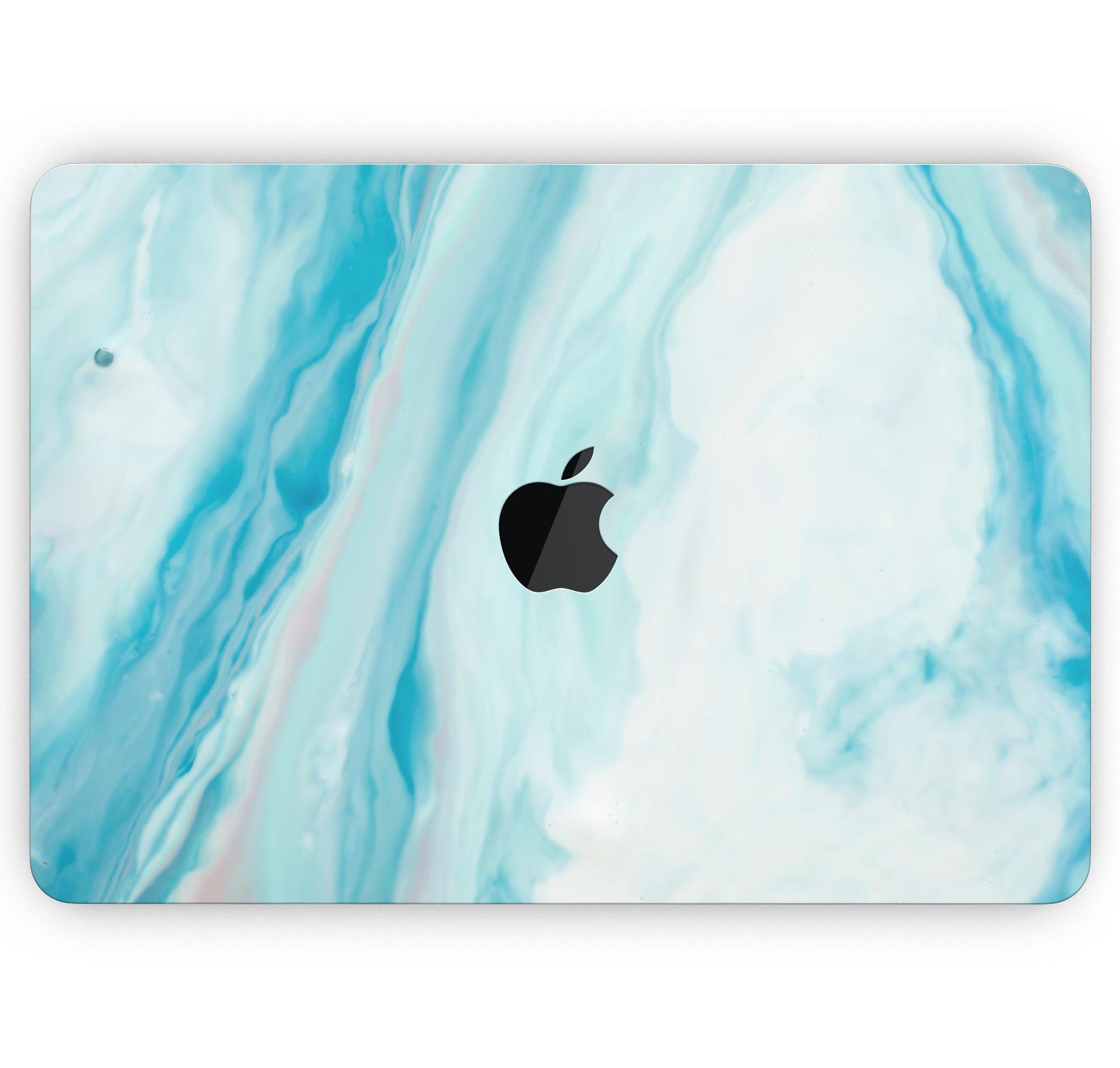 Modern Marble Aqua Mix V9 skin decal wrap kit for MacBook, showcasing a stylish marble design with a premium vinyl finish.