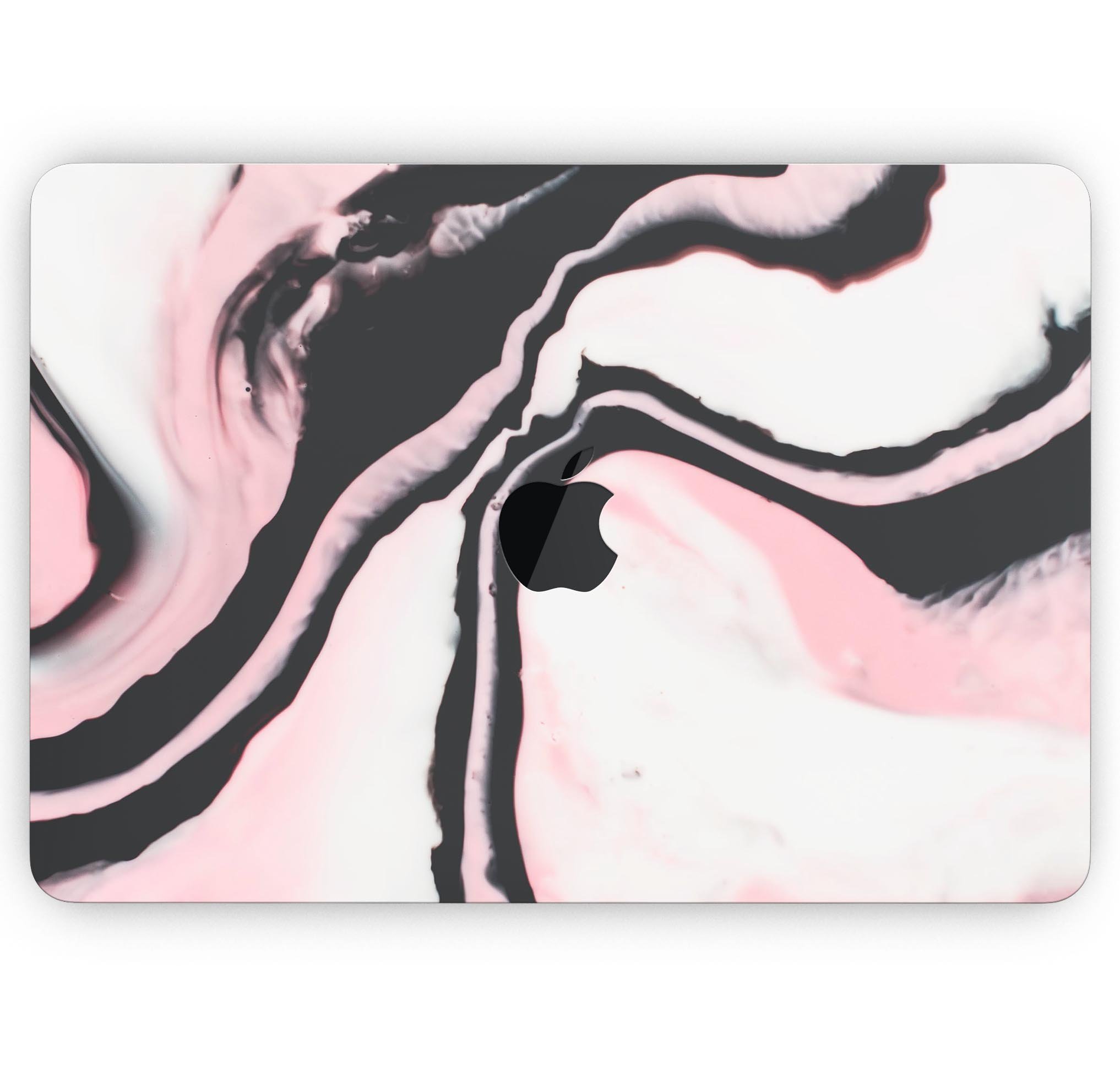 Modern Marble Coral Mix V6 skin decal wrap kit for MacBook, showcasing a stylish marble design with a soft-matte finish.