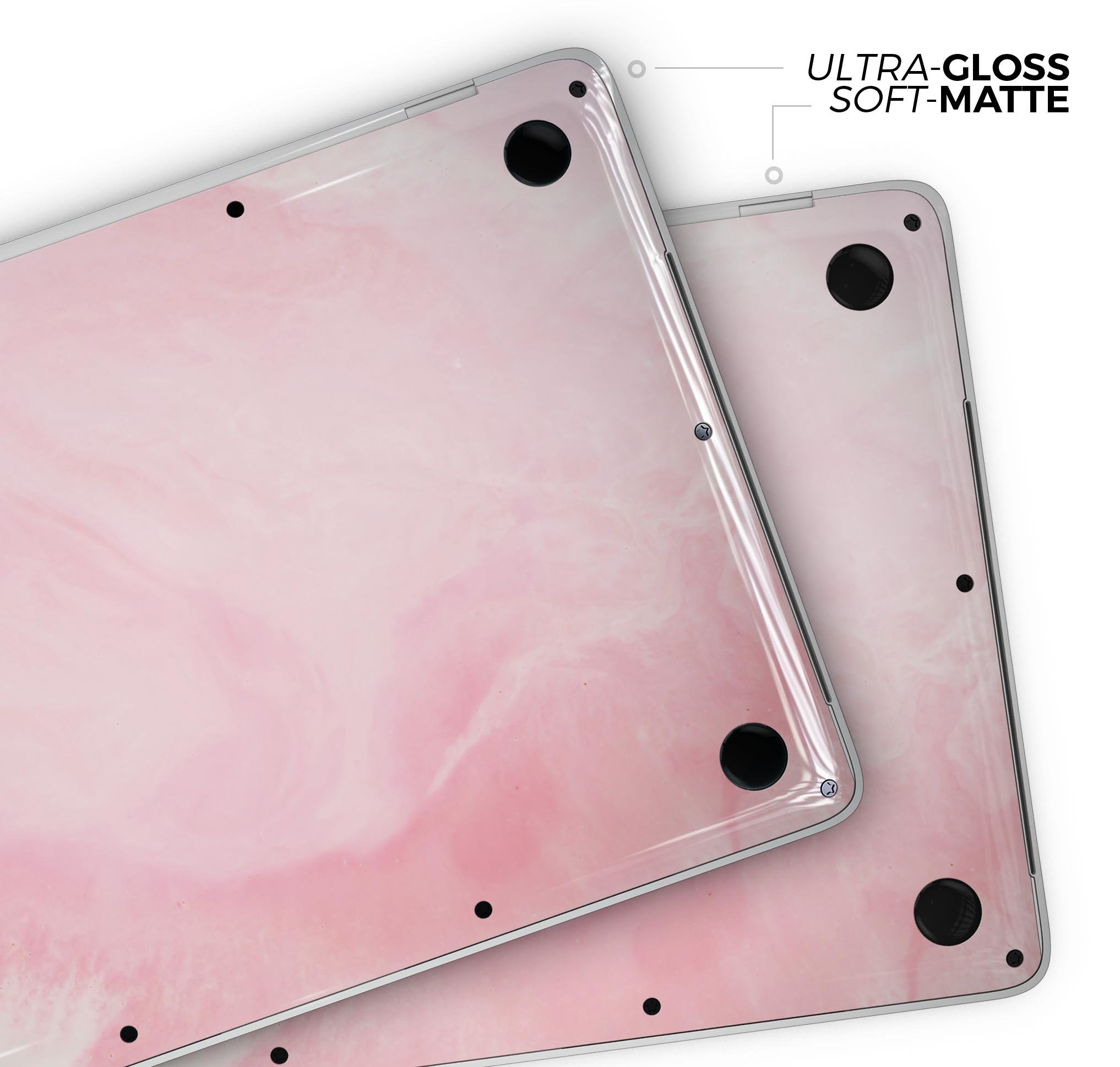 Modern Marble Coral Pink Mix V1 skin decal wrap kit for MacBook, showcasing a stylish coral pink marble design.