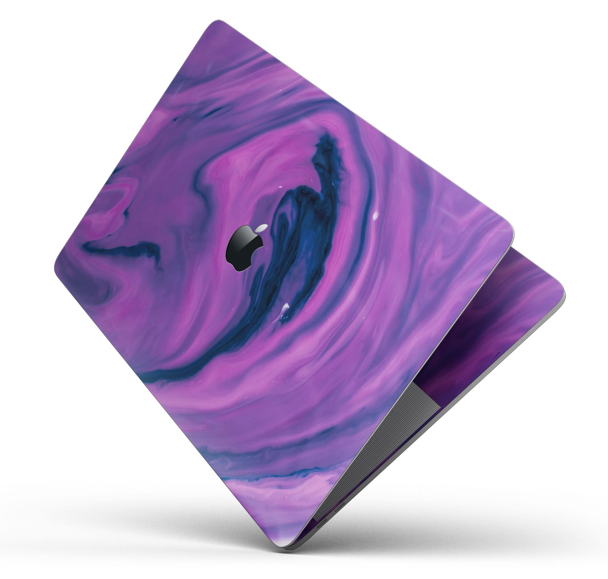 Modern Marble Purple Mix V1 skin decal wrap kit for MacBook, showcasing a stylish purple marble design with a smooth finish.