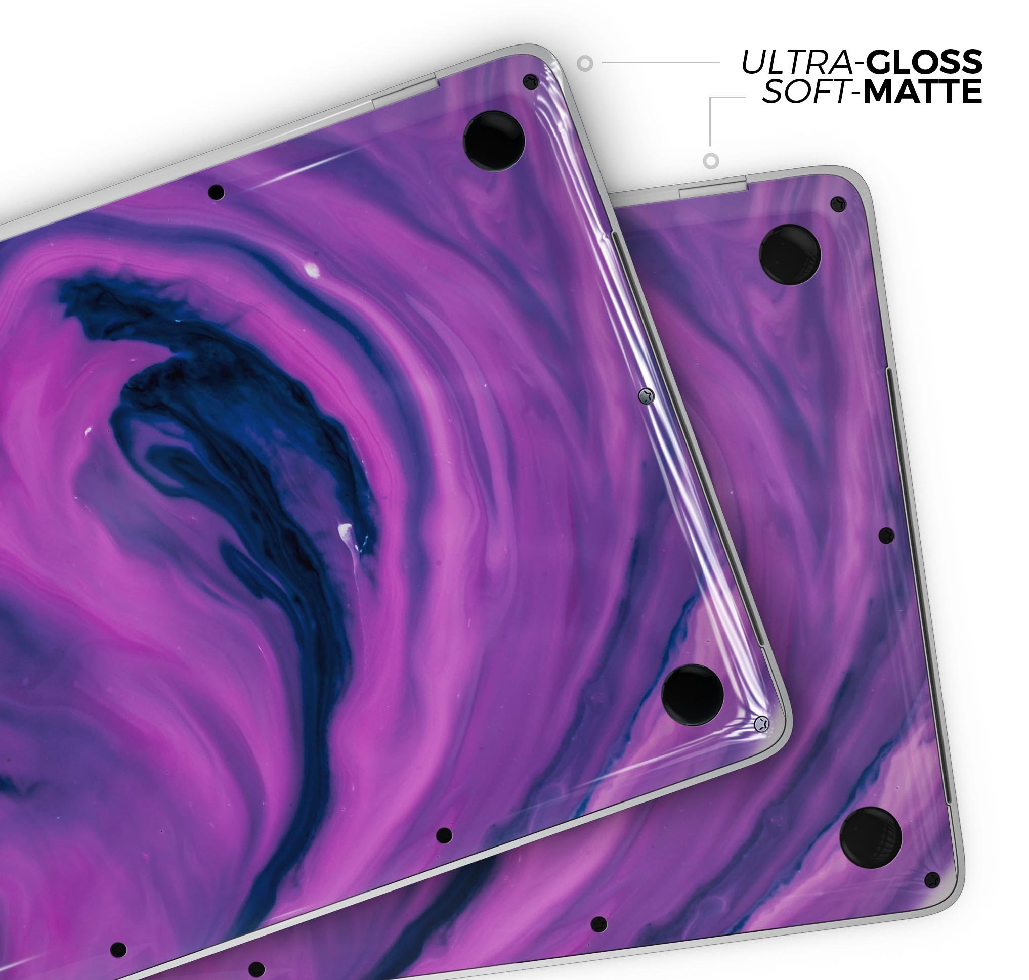 Modern Marble Purple Mix V1 skin decal wrap kit for MacBook, showcasing a stylish purple marble design with a smooth finish.